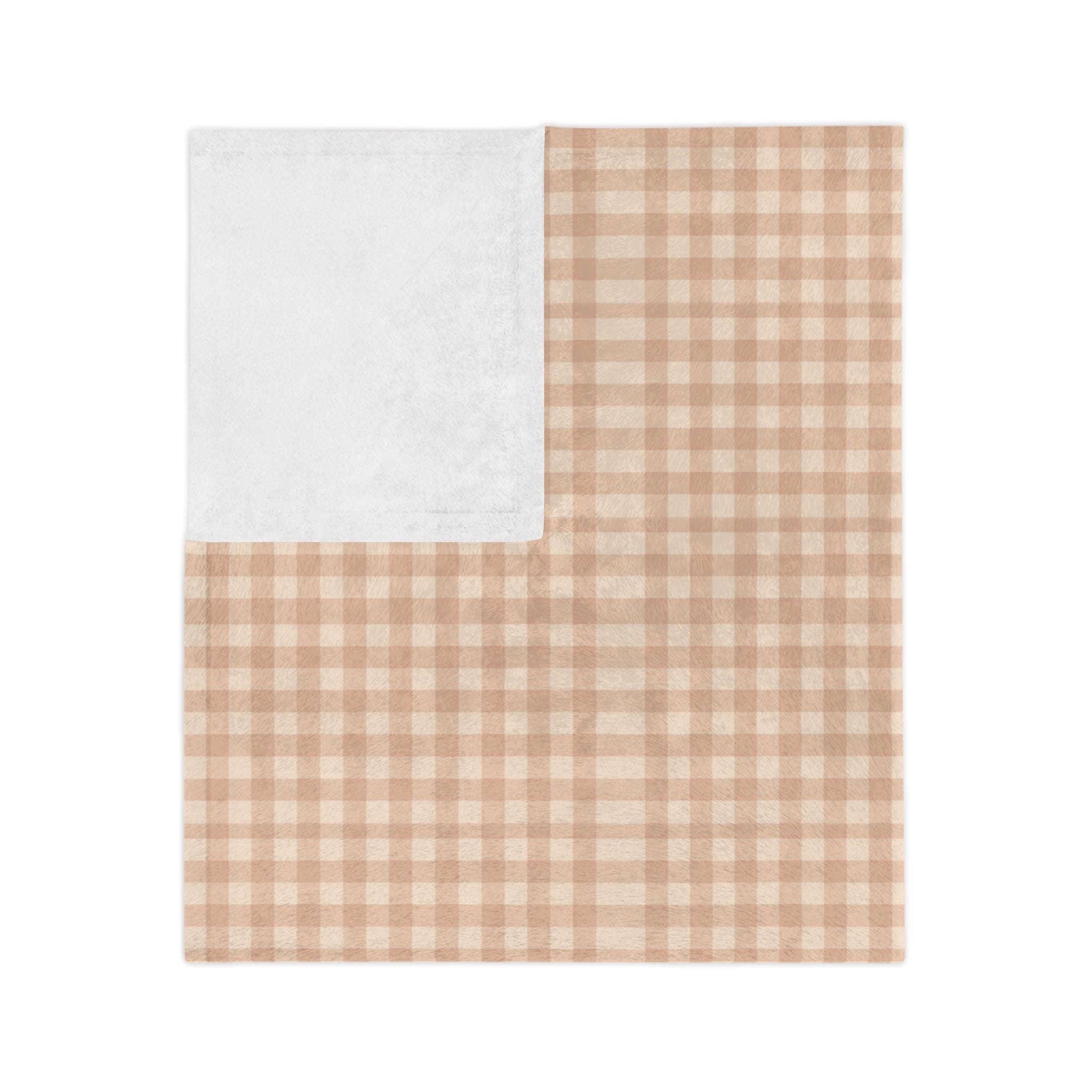 Gingham Velveteen Blanket — Old Soul Trading Co. Microfiber Throw - Creations by Chris and Carlos
