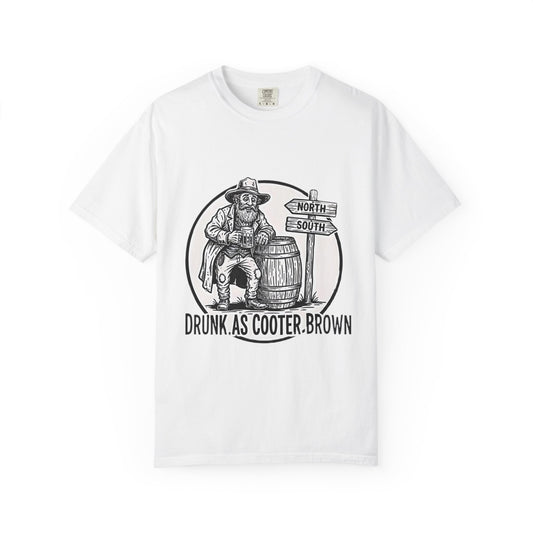 Drunk as Cooter Brown T-Shirt — Vintage Country Barrel Graphic Tee - Creations by Chris and Carlos