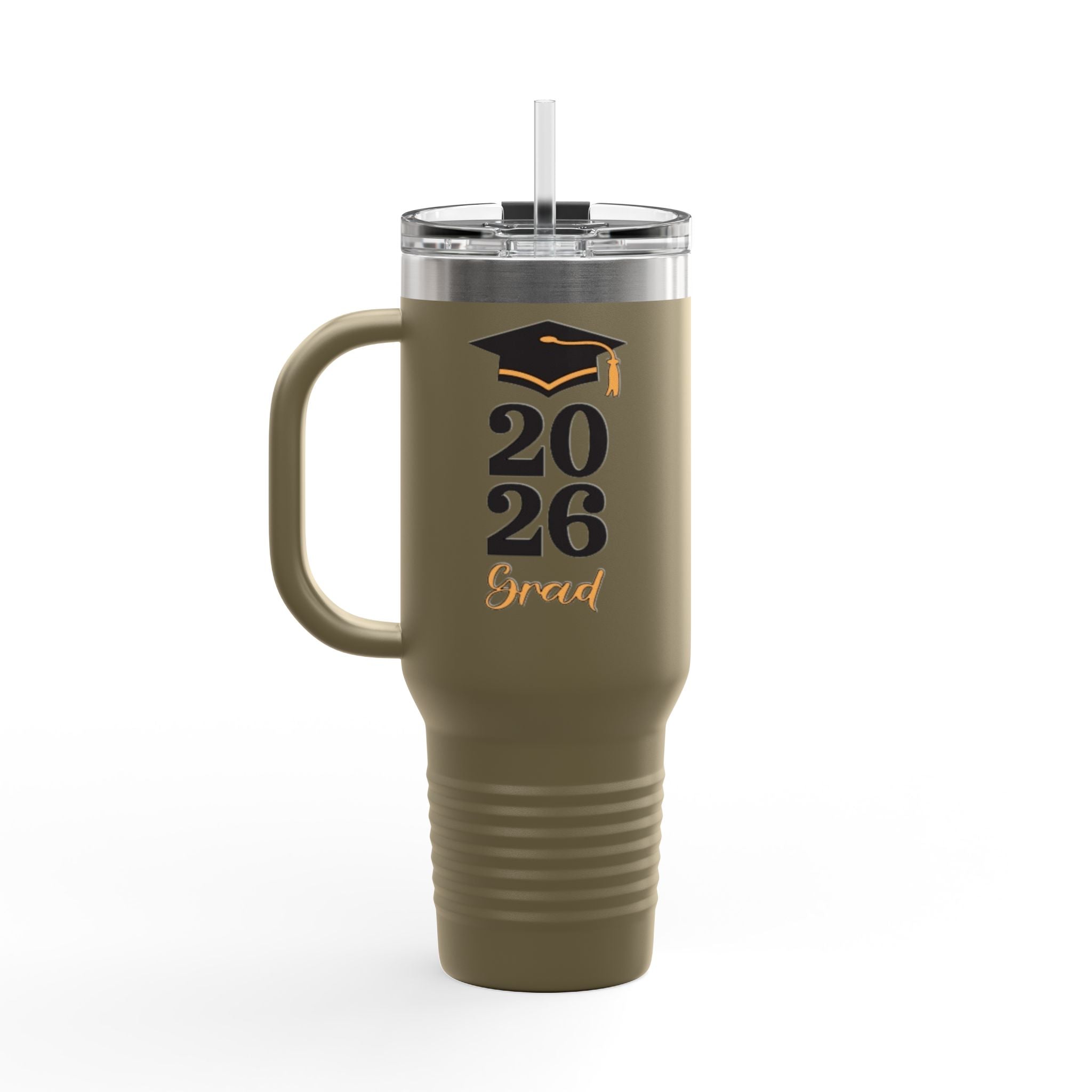 2026 Grad Insulated Travel Mug – 40oz Stainless Tumbler with Lid & Straw - Creations by Chris and Carlos