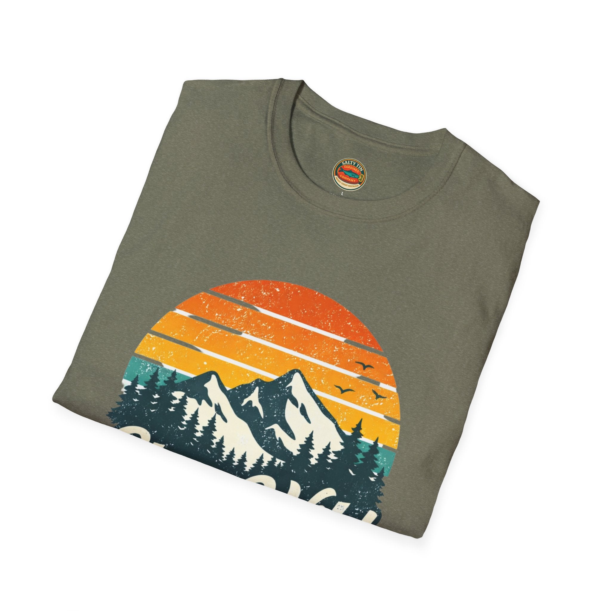 Stay Wild Mountain T-Shirt — Vintage Sunset Outdoor Adventure Tee - Creations by Chris and Carlos