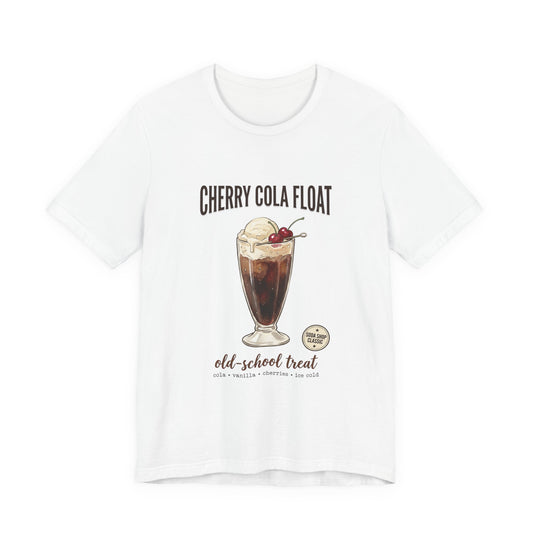 Cherry Cola Float Tee | Retro Soda, Summer Fruit Drink Illustration - Creations by Chris and Carlos