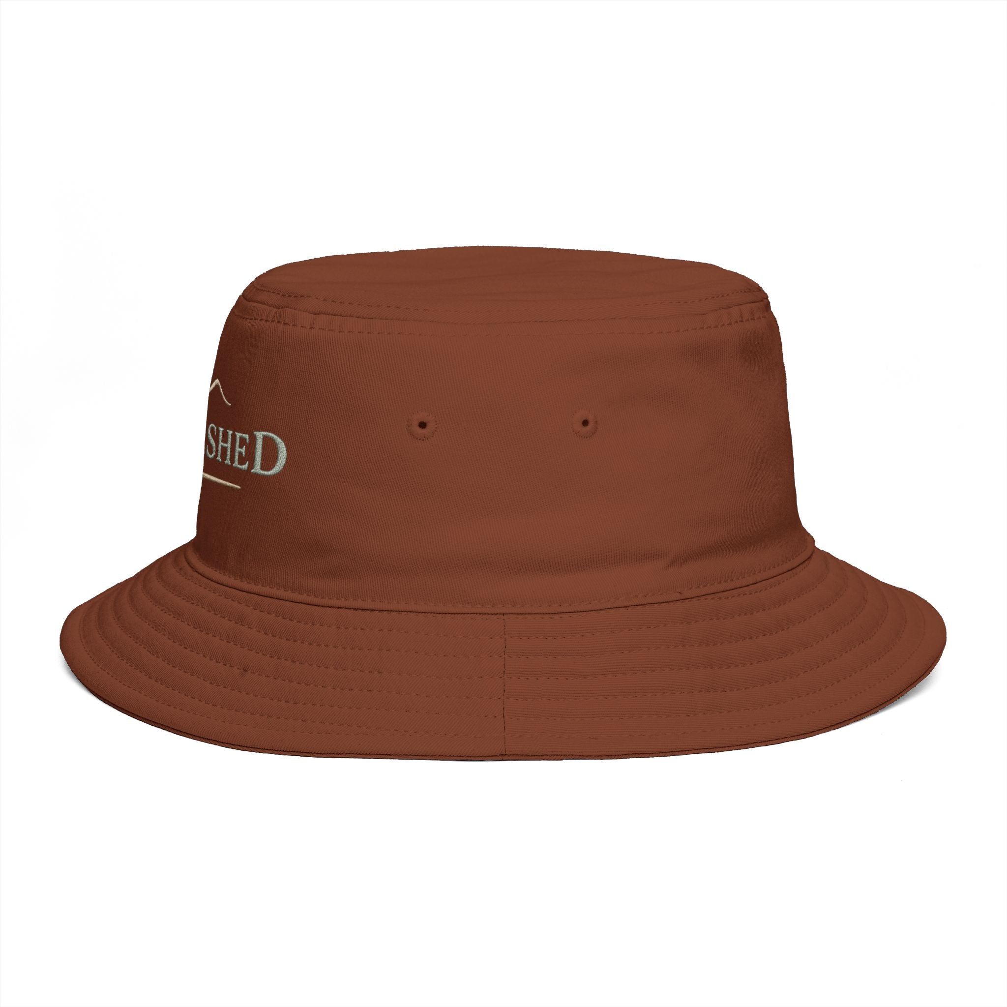 Sunwashed Mountain Bucket Hat — Brown Outdoor Travel & Festival Sun Hat - Creations by Chris and Carlos