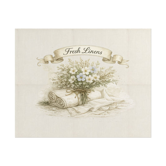 Fresh Linens Floral Poster - Creations by Chris and Carlos