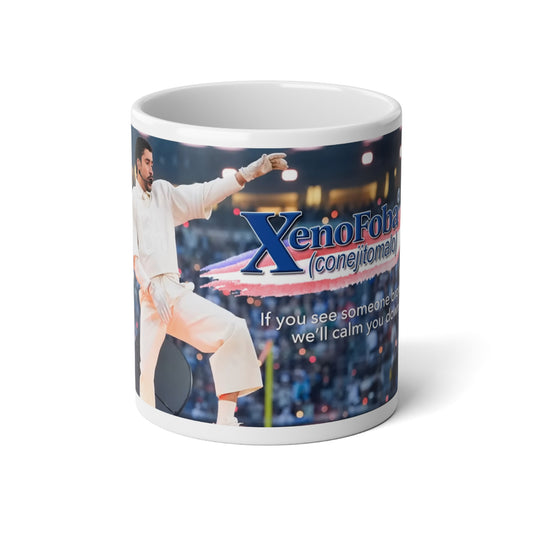 20oz Jumbo Mug — "XenoFobia (conejitoman)" Stadium Photo Coffee Cup - Creations by Chris and Carlos