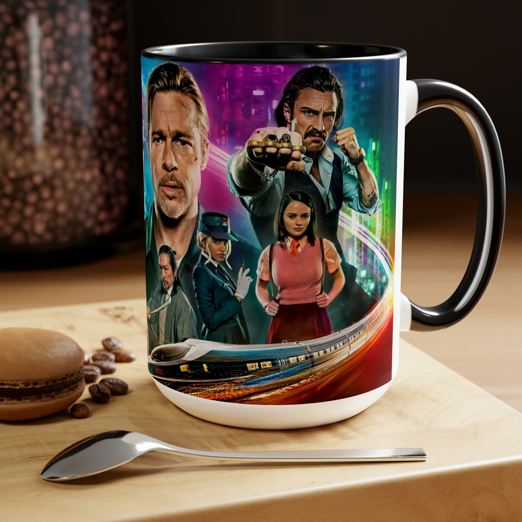 Bullet Train- Two-Tone Coffee Mugs, 15oz - Creations by Chris and Carlos