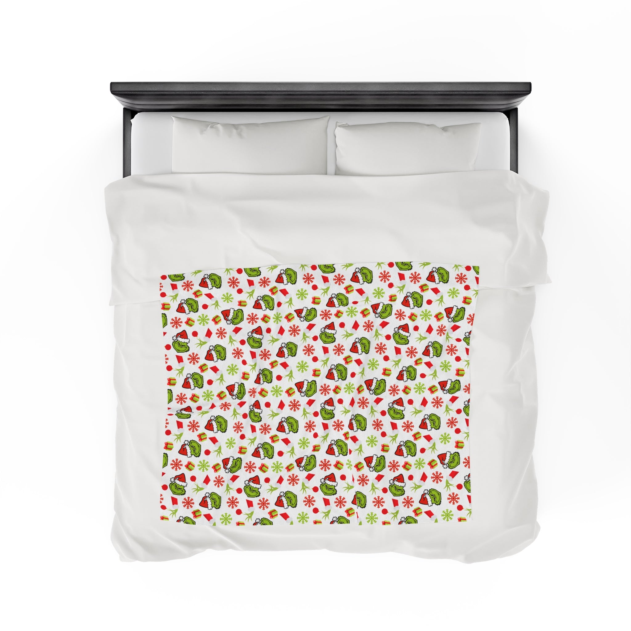 The Grinch- Velveteen Plush Blanket by CuddleLux Bliss - Creations by Chris and Carlos