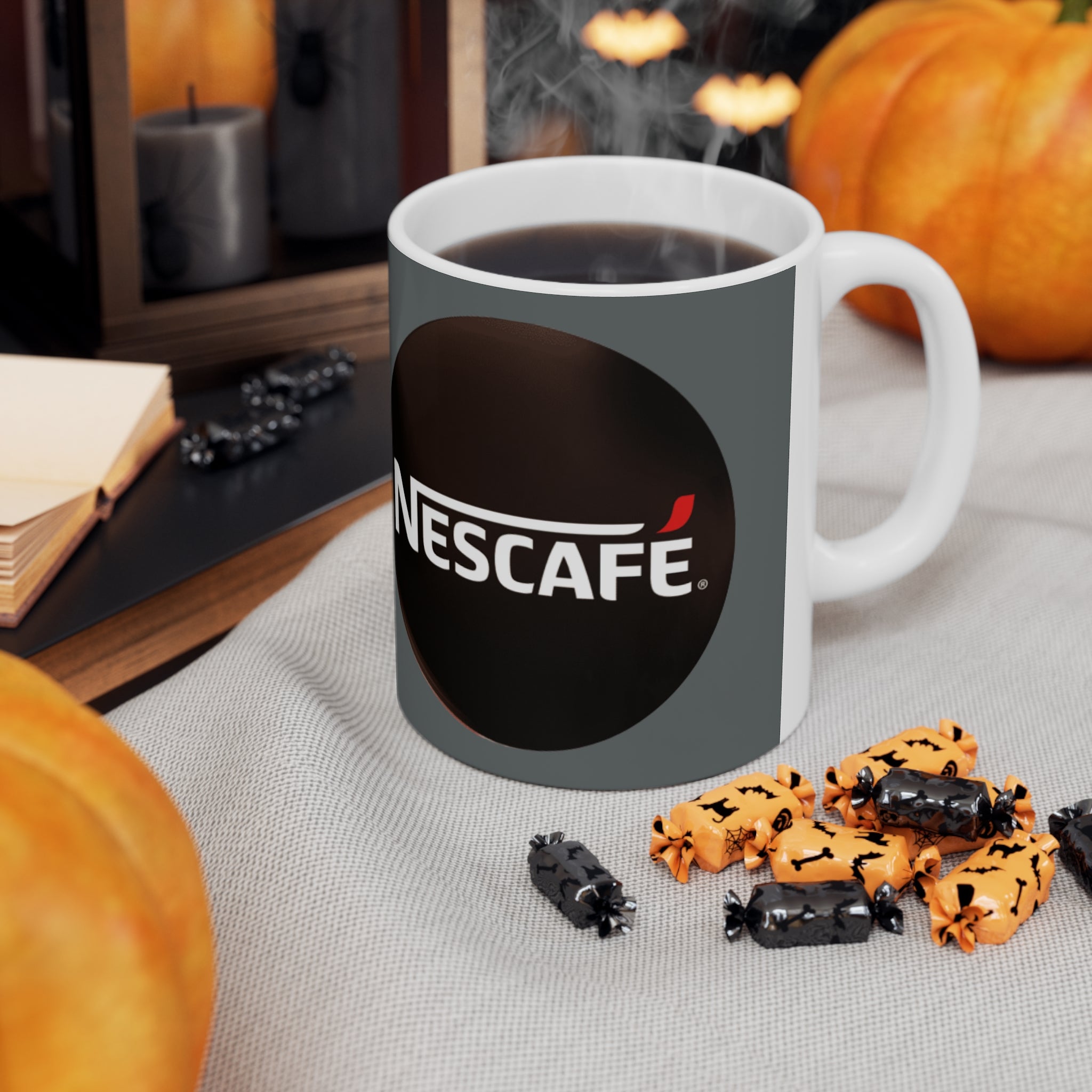 Nescafe Coffee- White Ceramic Mug - Creations by Chris and Carlos