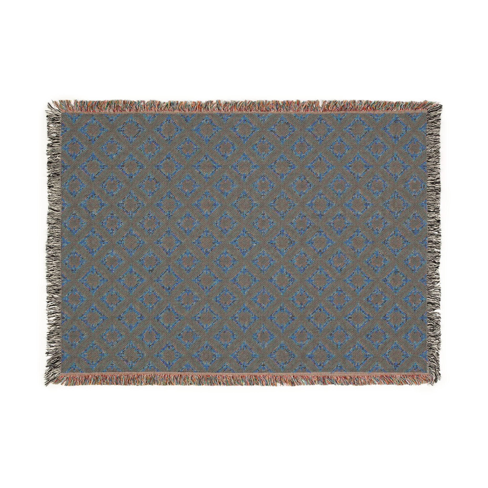 Plumstead Manor Blanket — Vintage Diamond Pattern Throw (Boho Geometric, Cozy Home Accent) - Creations by Chris and Carlos