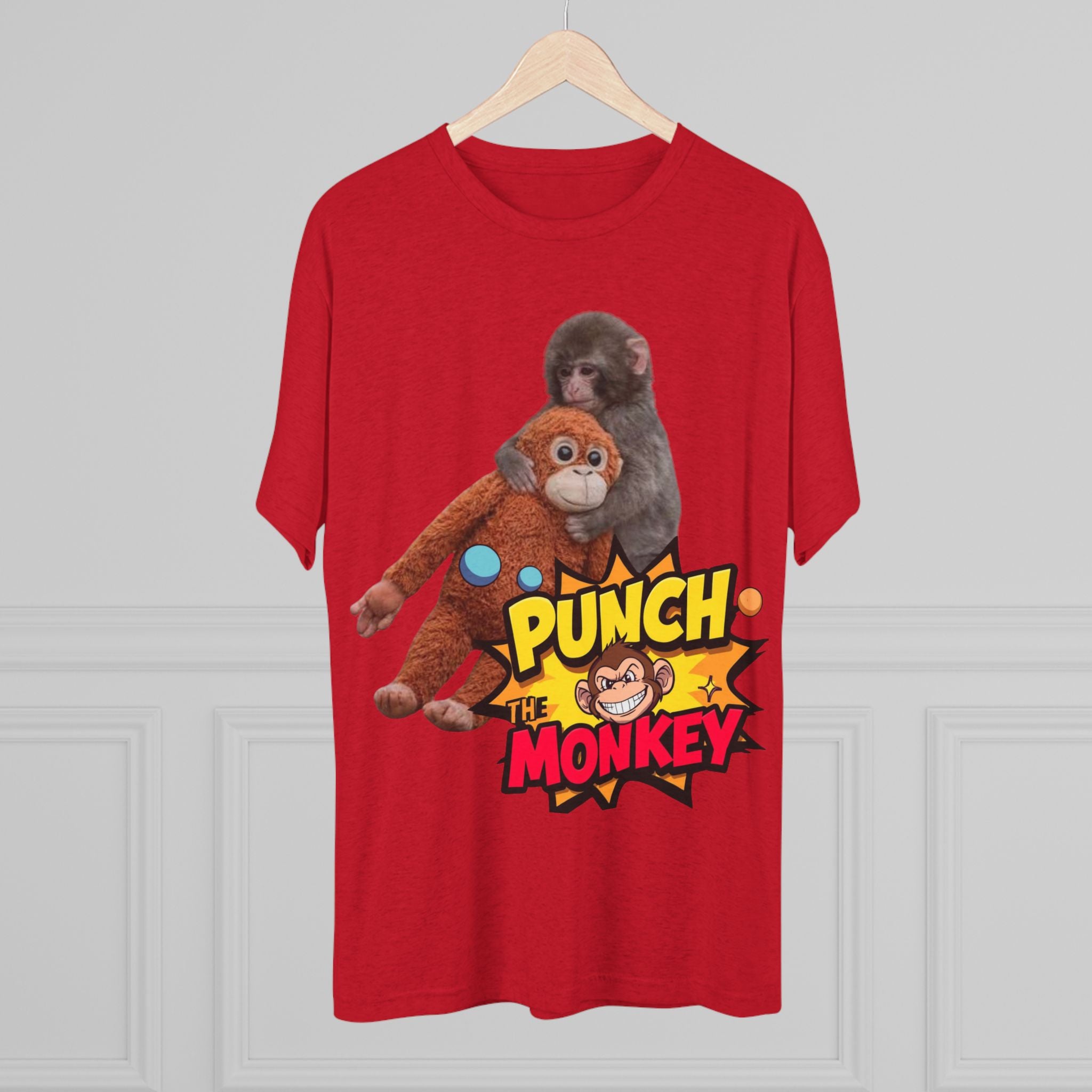 Punch the Monkey T-Shirt — Retro Comic Cartoon Monkey Graphic Tee - Creations by Chris and Carlos