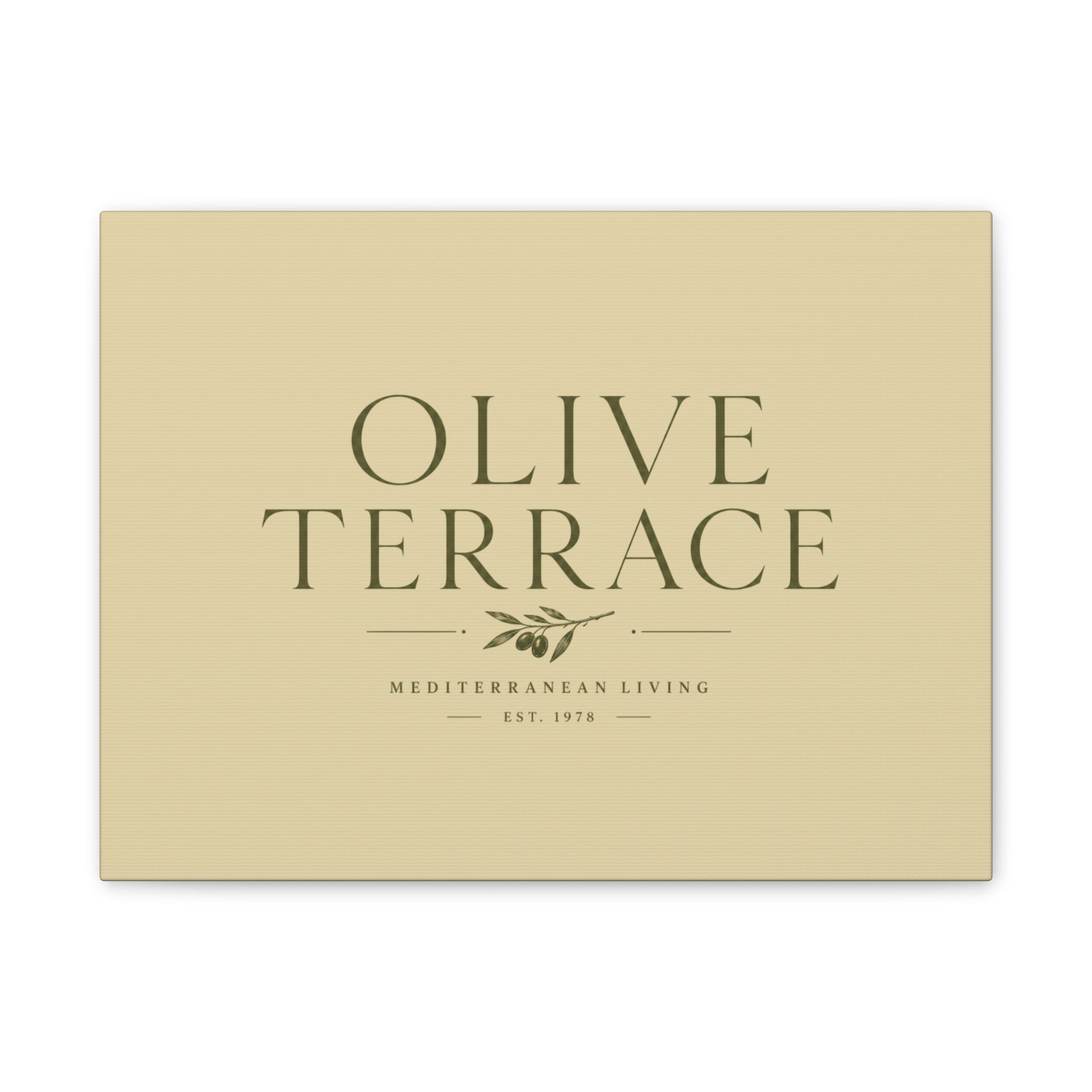 Olive Terrace Canvas Wall Art — Mediterranean Living Stretched Canvas - Creations by Chris and Carlos