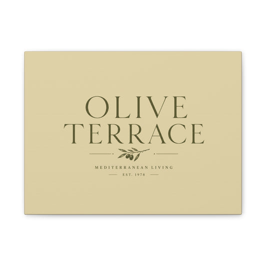 Olive Terrace Canvas Wall Art — Mediterranean Living Stretched Canvas - Creations by Chris and Carlos