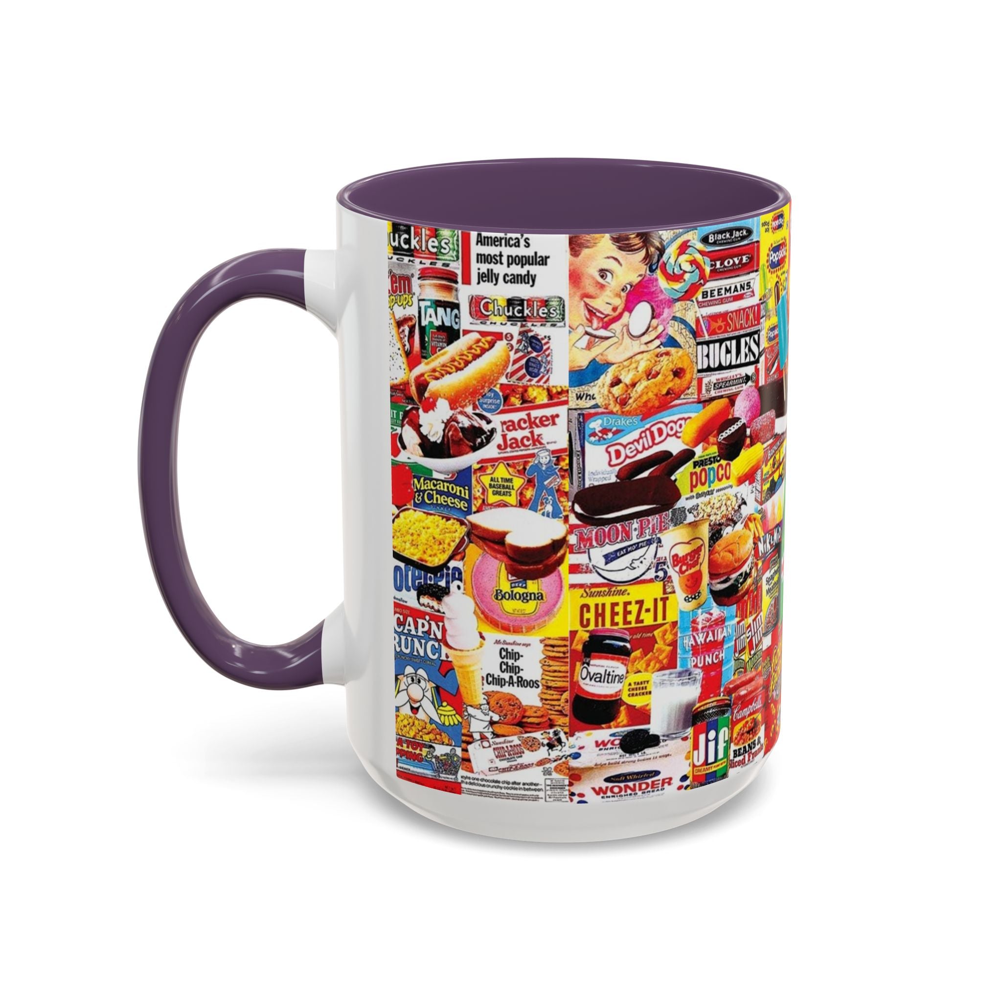 Vintage Snack Packaging Collage Coffee Mug (11/15oz) - Creations by Chris and Carlos