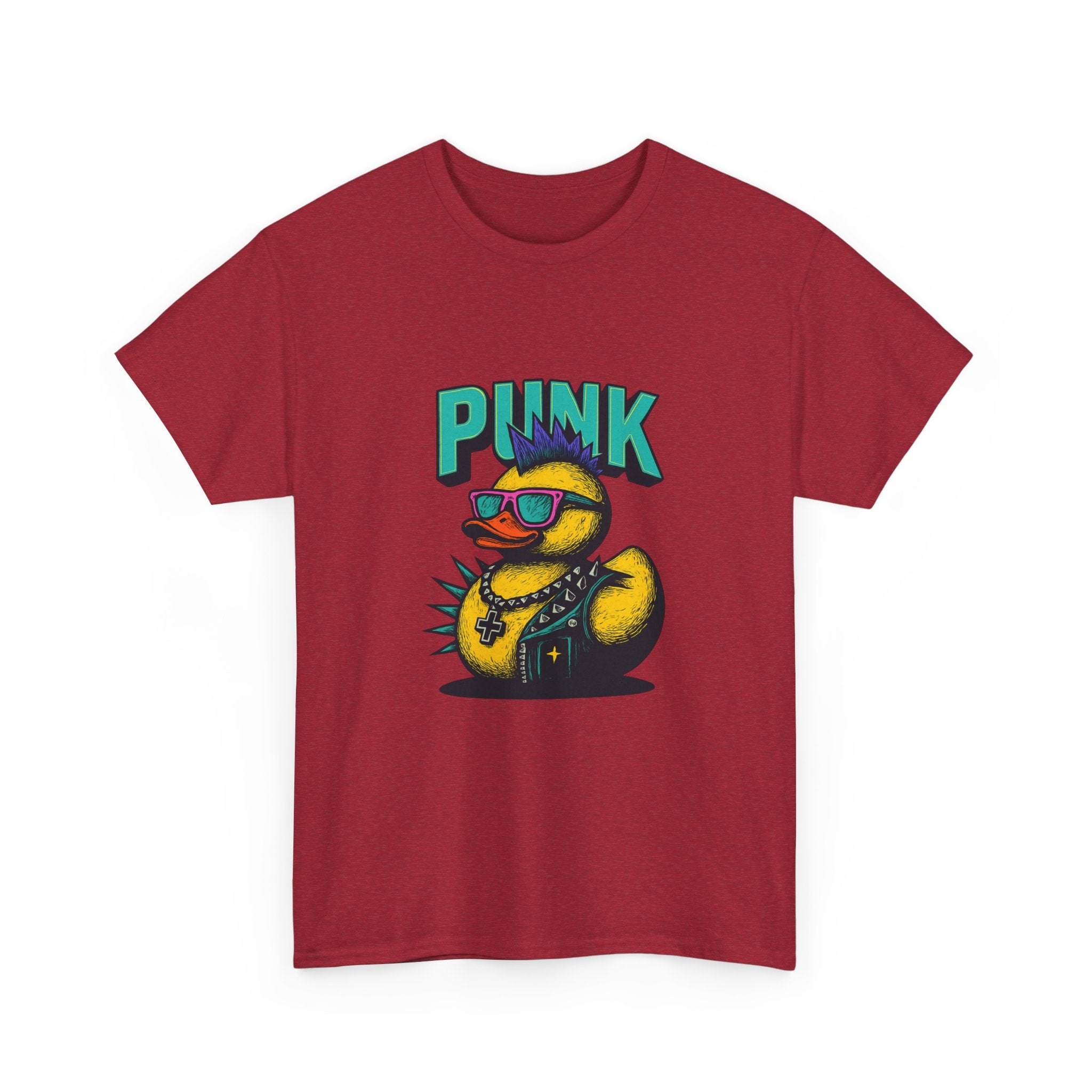 Punk Rubber Duck T-Shirt — Retro Sunglasses Duck Graphic Tee - Creations by Chris and Carlos