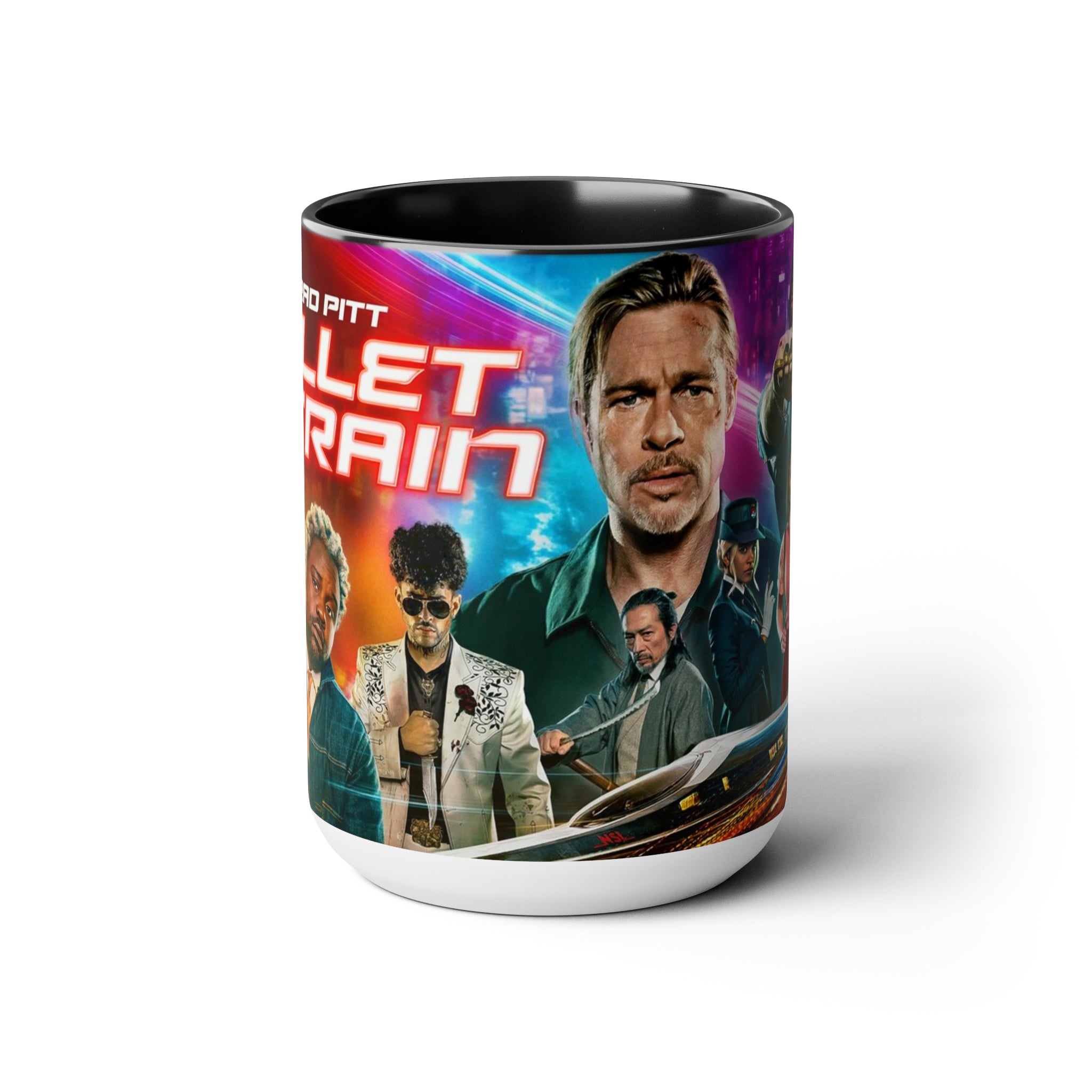 Bullet Train- Two-Tone Coffee Mugs, 15oz - Creations by Chris and Carlos