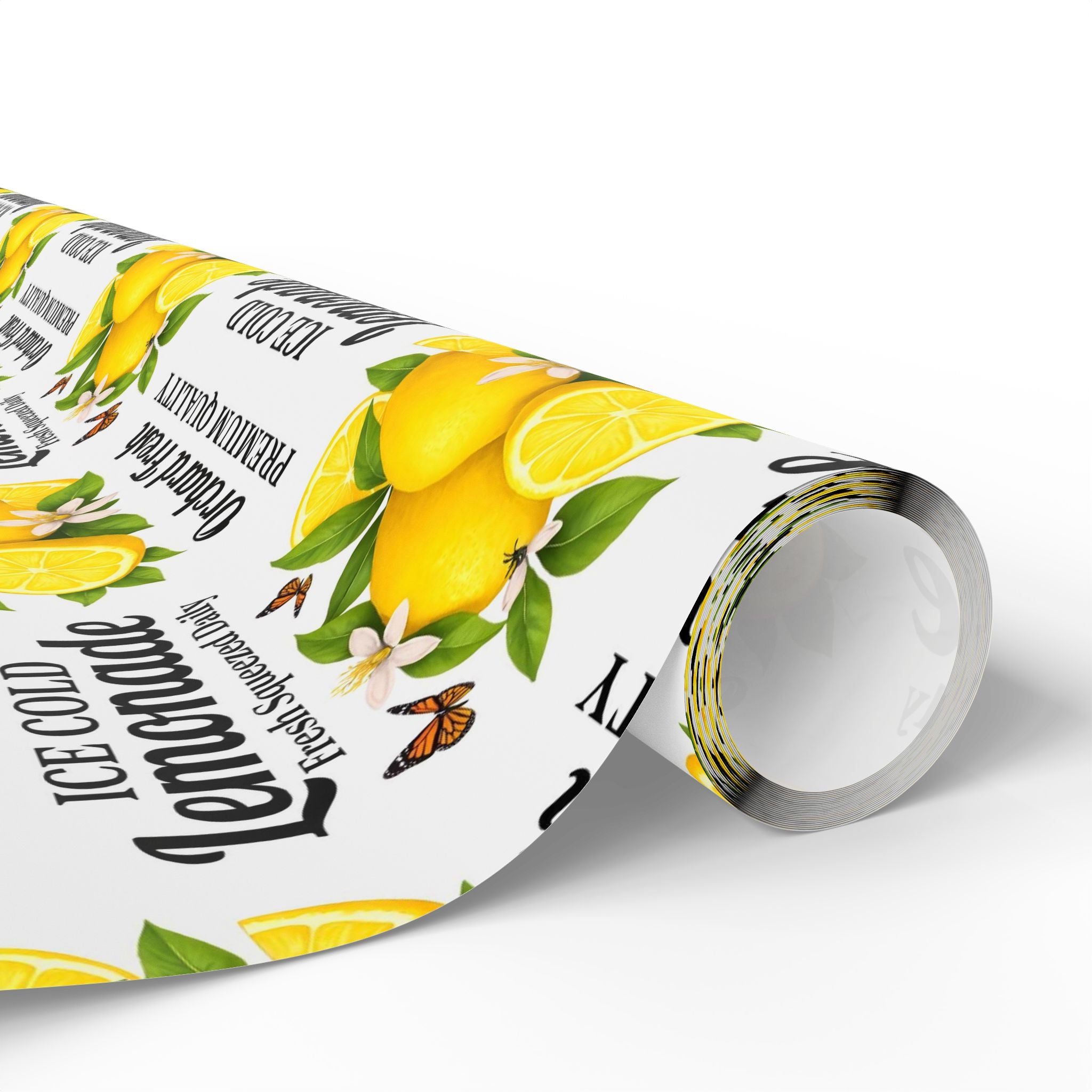 Lemonade Gift Wrap — Citrus Lemon Wrapping Paper Roll - Creations by Chris and Carlos