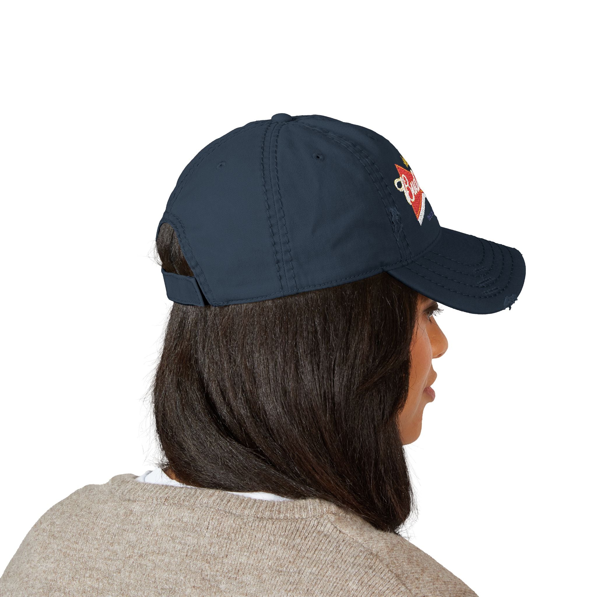 Budweiser Embroidered Distressed Dad Hat - Creations by Chris and Carlos