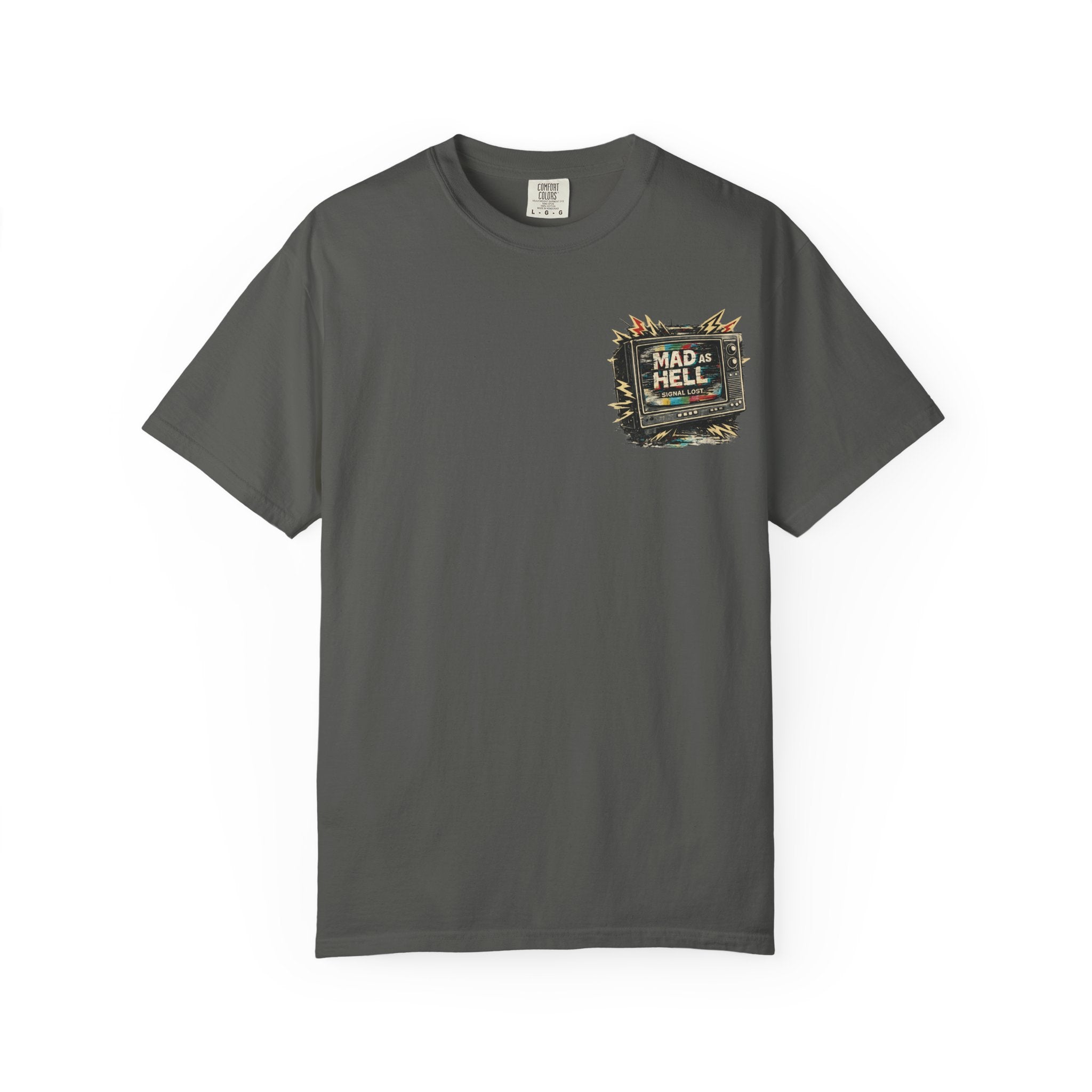 T-Shirt — "I'm As Mad As Hell" Retro TV Network Graphic Tee - Creations by Chris and Carlos
