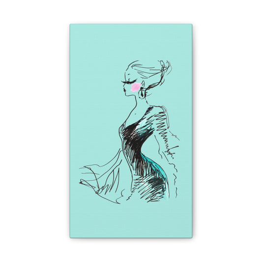Fashion Illustration Canvas Print — Elegant Woman Sketch Wall Art - Creations by Chris and Carlos