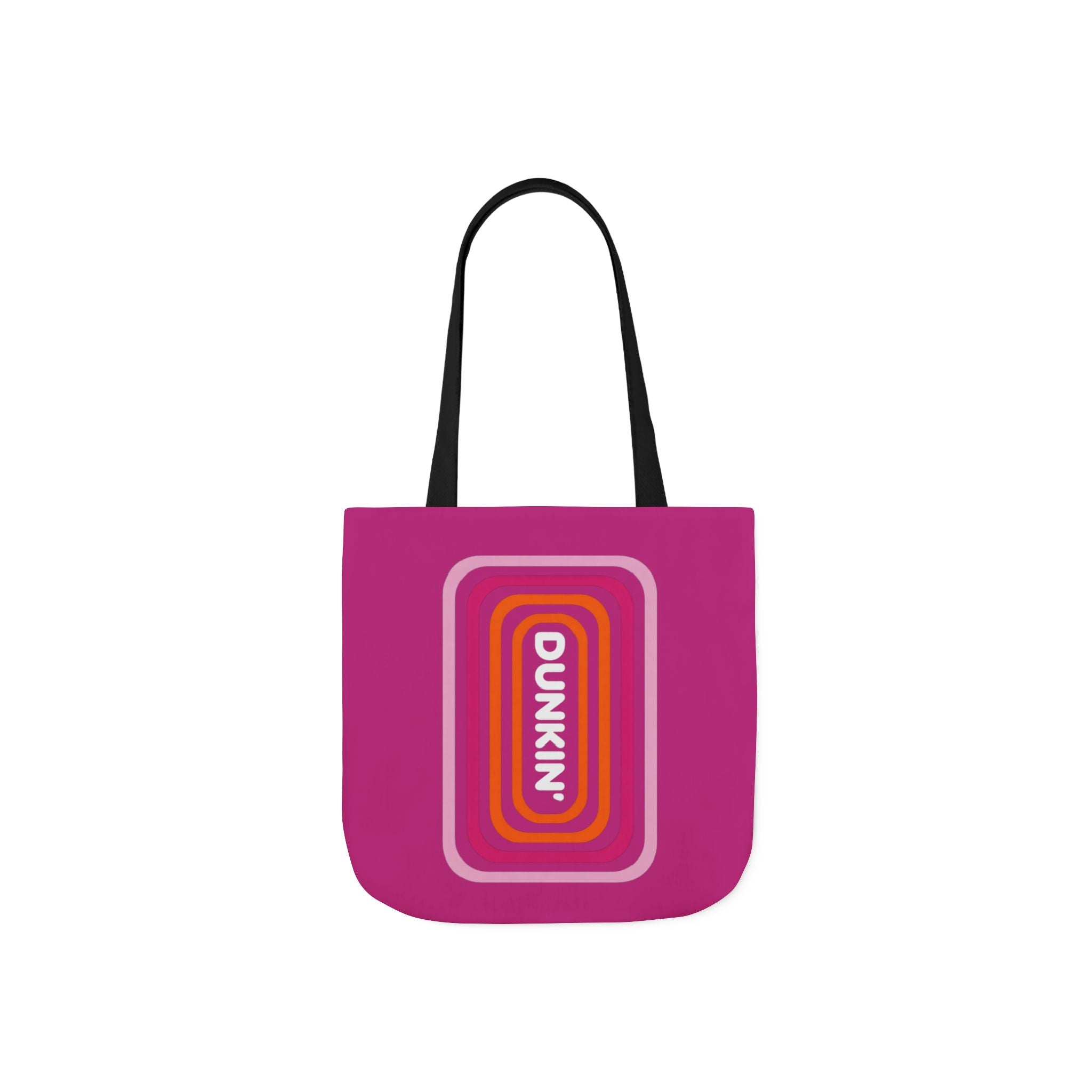 Tote Bag — Retro Pink 'Dunkin' Logo' Canvas Tote - Creations by Chris and Carlos