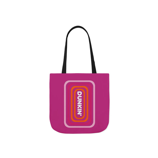 Tote Bag — Retro Pink 'Dunkin' Logo' Canvas Tote - Creations by Chris and Carlos