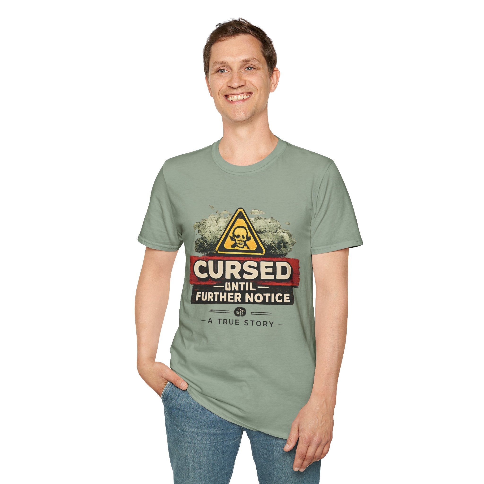 Cursed Until Further Notice T-Shirt – Humorous Dark Warning Graphic Tee - Creations by Chris and Carlos