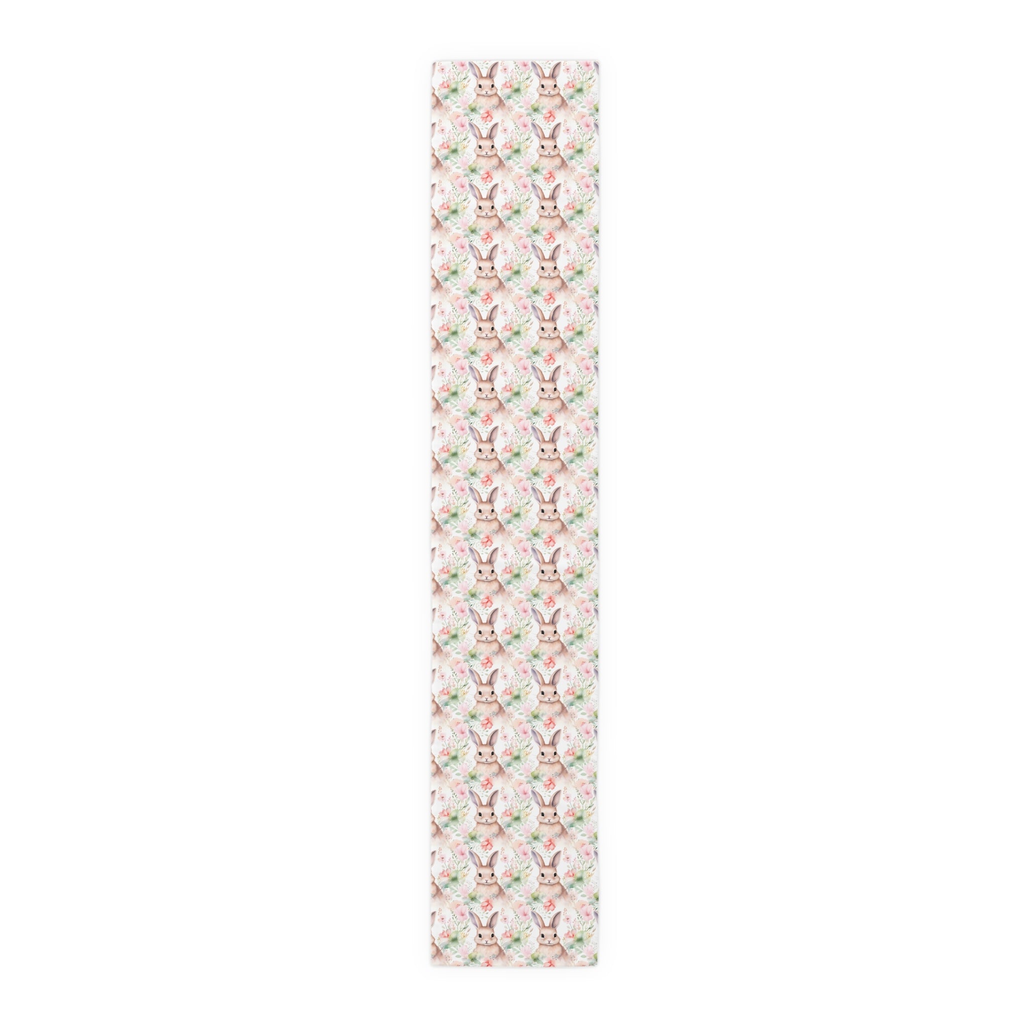 Easter Bunny Floral Table Runner — Spring Cotton-Poly Dining Decor - Creations by Chris and Carlos