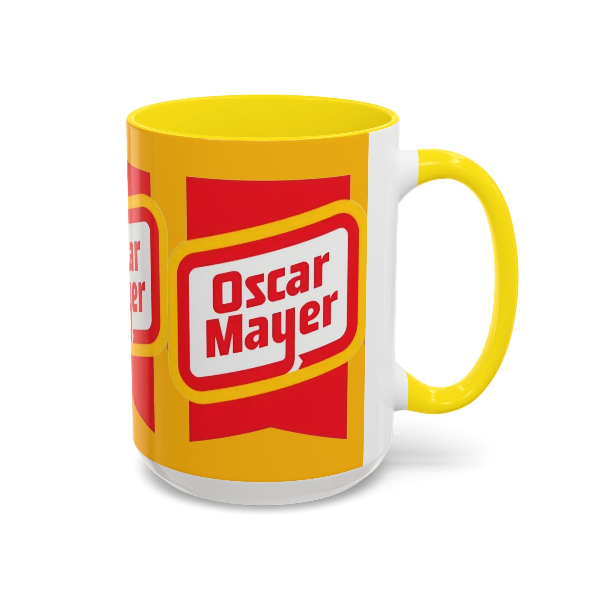 Accent Mug — Retro Oscar Mayer Logo Coffee Cup (11/15 oz) - Creations by Chris and Carlos