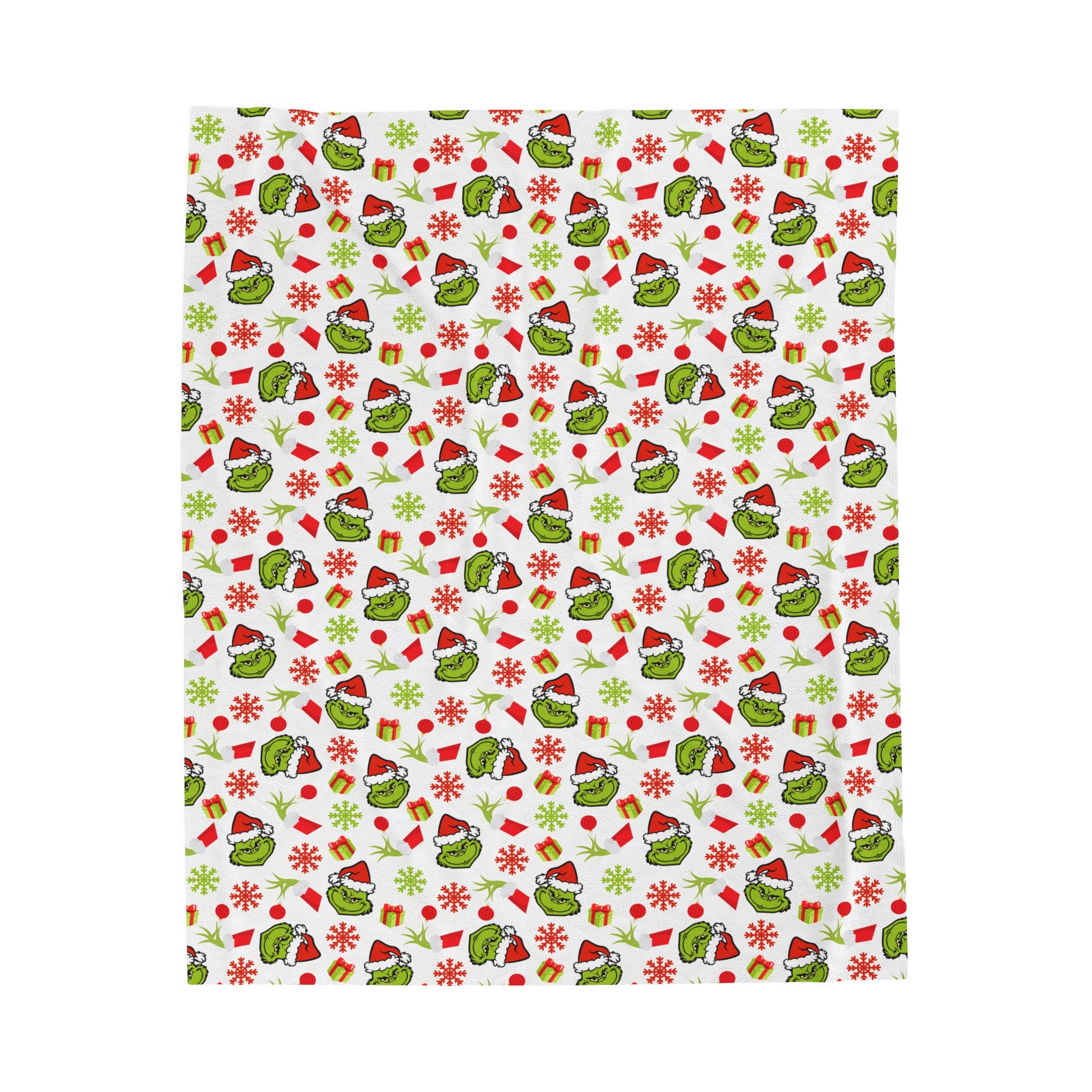 The Grinch- Velveteen Plush Blanket by CuddleLux Bliss - Creations by Chris and Carlos
