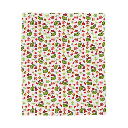 The Grinch- Velveteen Plush Blanket by CuddleLux Bliss - Creations by Chris and Carlos