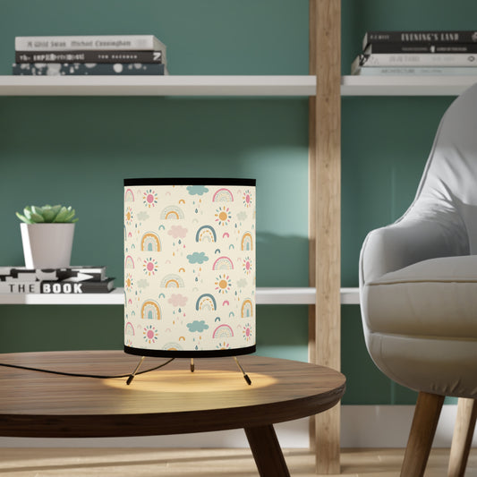 Stars and Rainbows-Tripod Lamp with High-Res Printed Shade, US\CA plug - Creations by Chris and Carlos