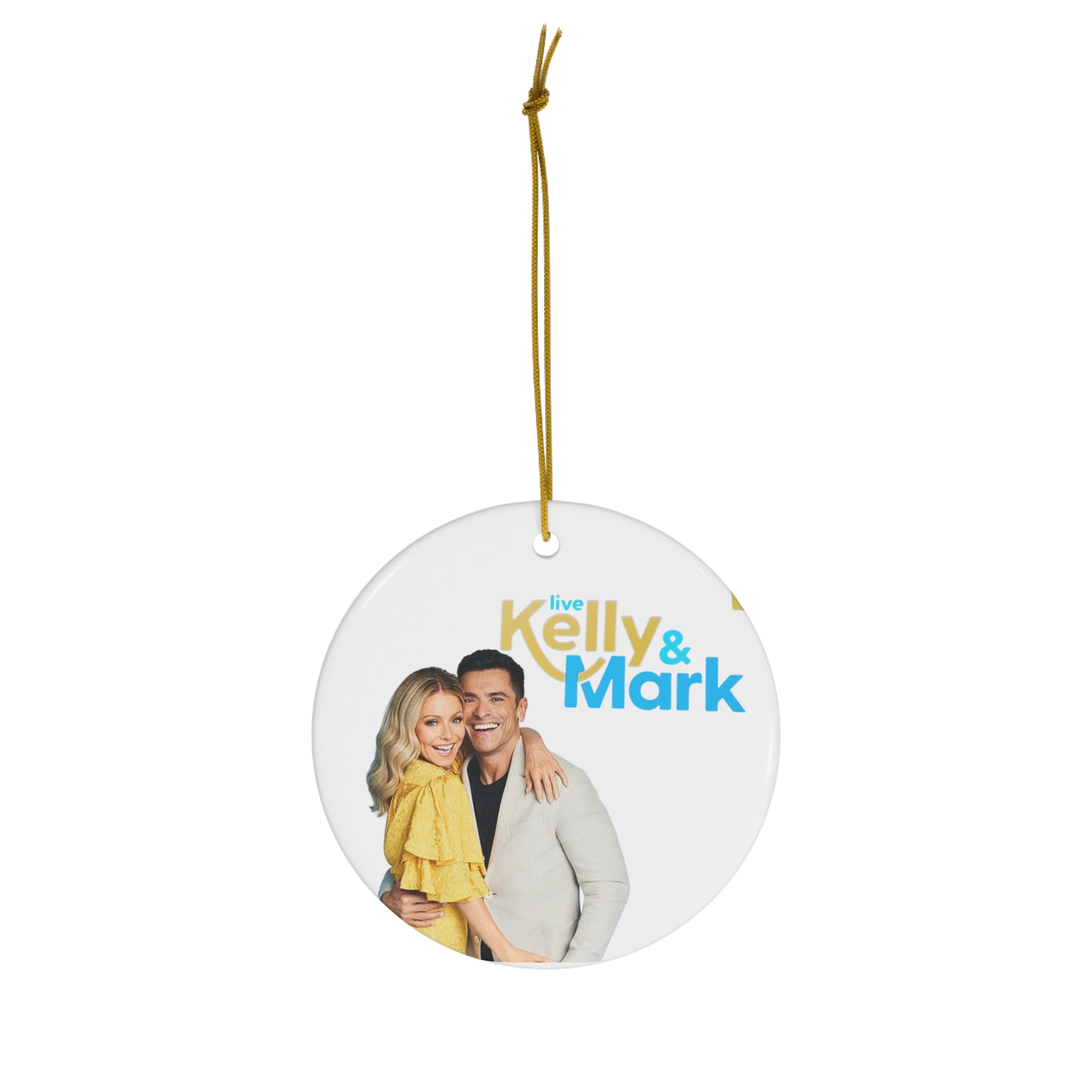 Live Kelly and Mark- Ceramic Ornament, 4 Shapes - Creations by Chris and Carlos