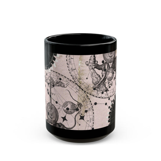 Astrology Constellation Black Mug – Vintage Zodiac Celestial Coffee Cup (11oz, 15oz) - Creations by Chris and Carlos