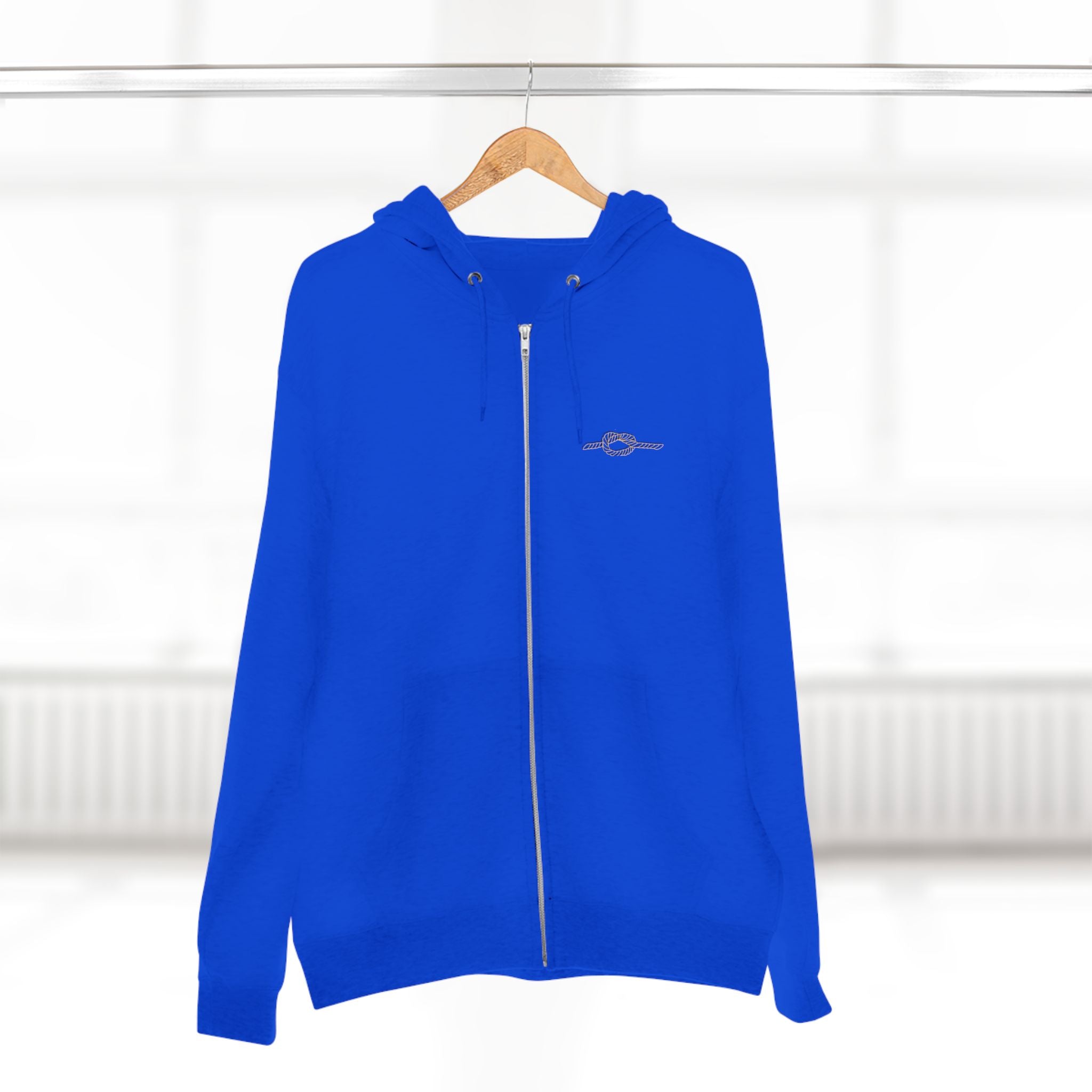 Y KNOT U Rope Knot Anchor Zip Hoodie — Nautical Graphic Unisex Zip-Up - Creations by Chris and Carlos