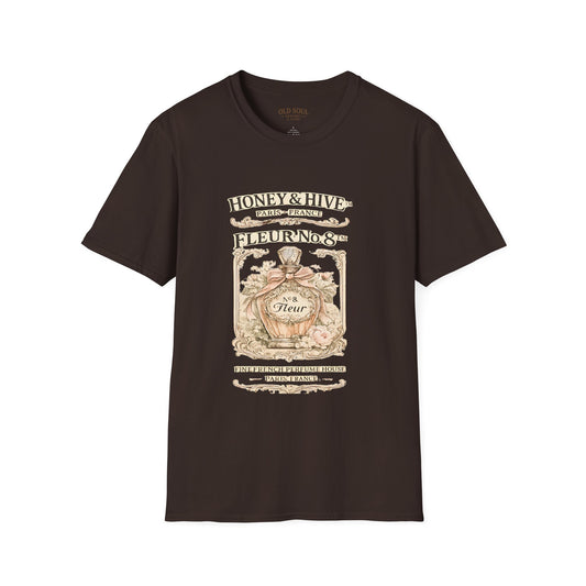 T-Shirt — Honey & Hive Fleur No.8 Vintage Floral Paris Graphic Tee - Creations by Chris and Carlos