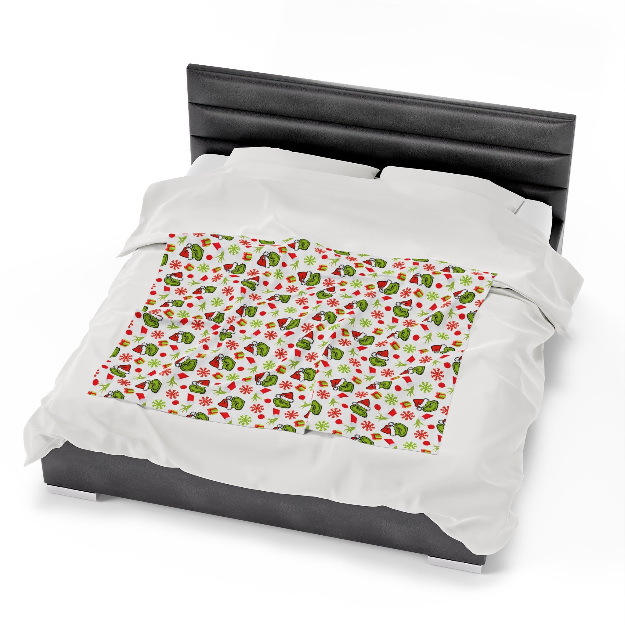 The Grinch- Velveteen Plush Blanket by CuddleLux Bliss - Creations by Chris and Carlos