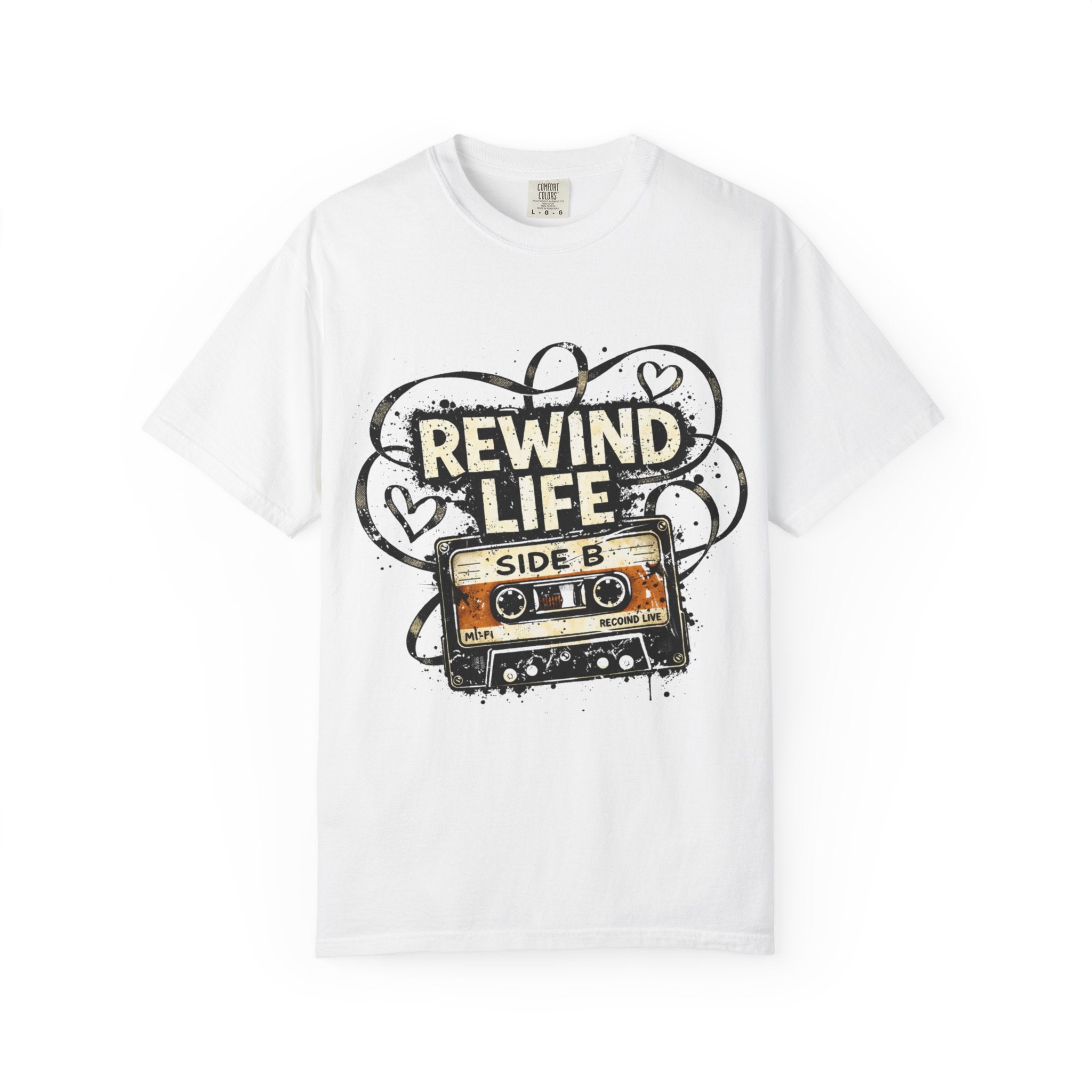 Rewind Life Cassette T-Shirt - Creations by Chris and Carlos