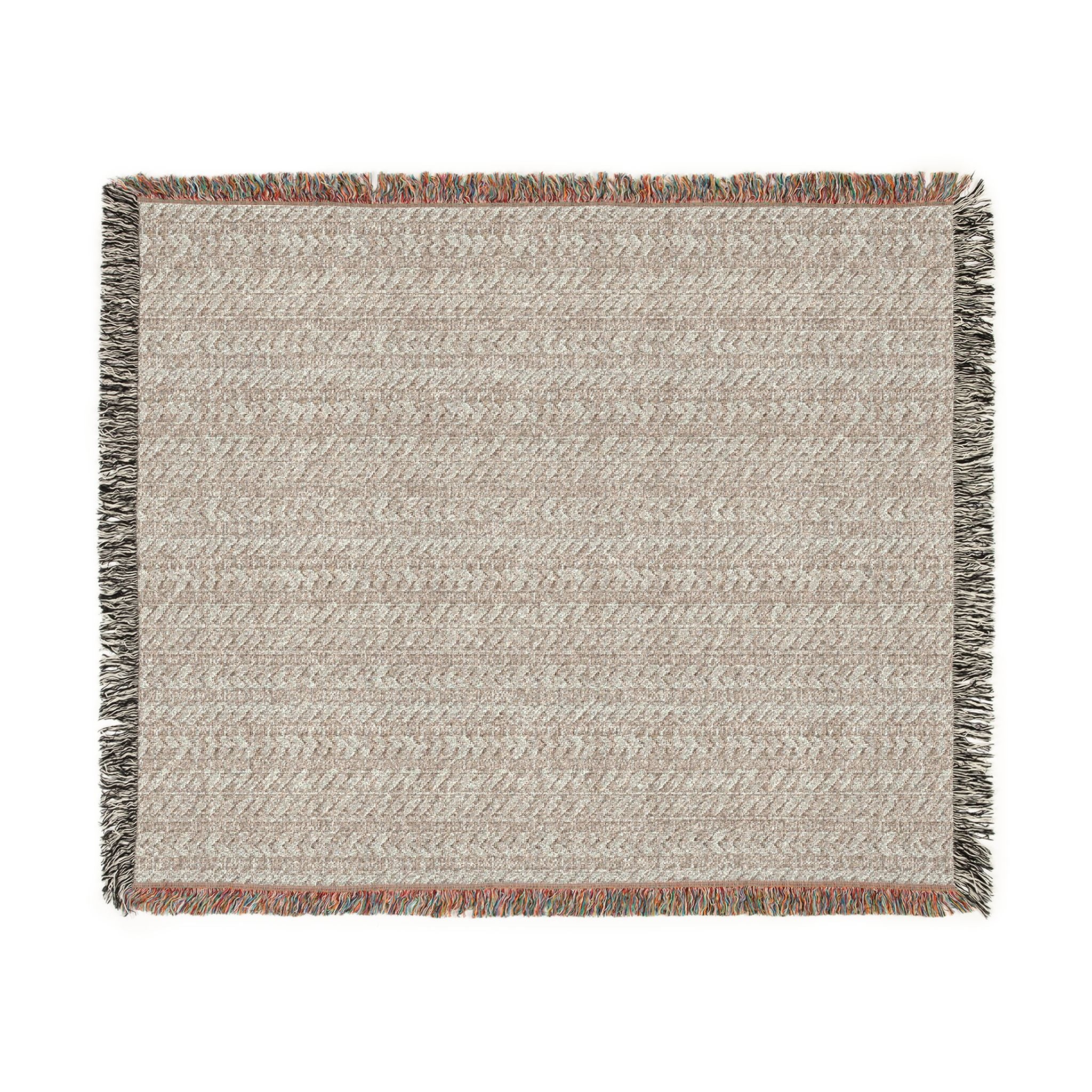 Plumstead Manor Textured Woven Throw Blanket — Reversible Striped Fringe Accent - Creations by Chris and Carlos