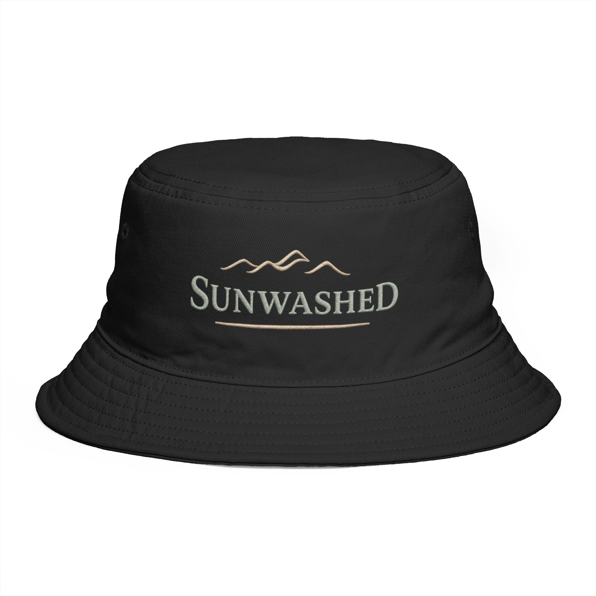 Sunwashed Mountain Bucket Hat — Brown Outdoor Travel & Festival Sun Hat - Creations by Chris and Carlos