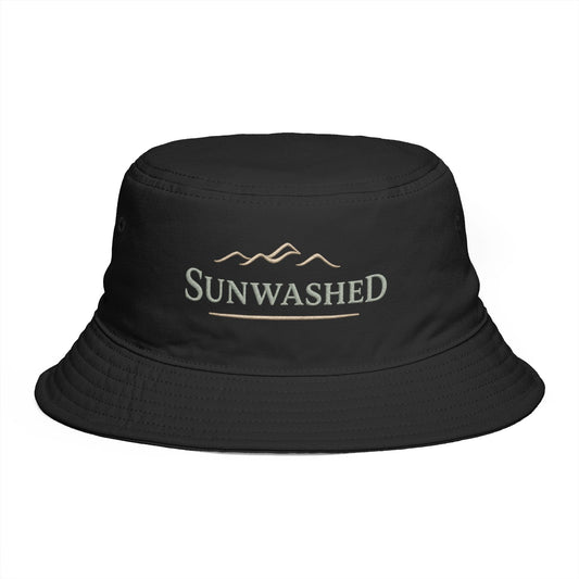 Sunwashed Mountain Bucket Hat — Brown Outdoor Travel & Festival Sun Hat - Creations by Chris and Carlos