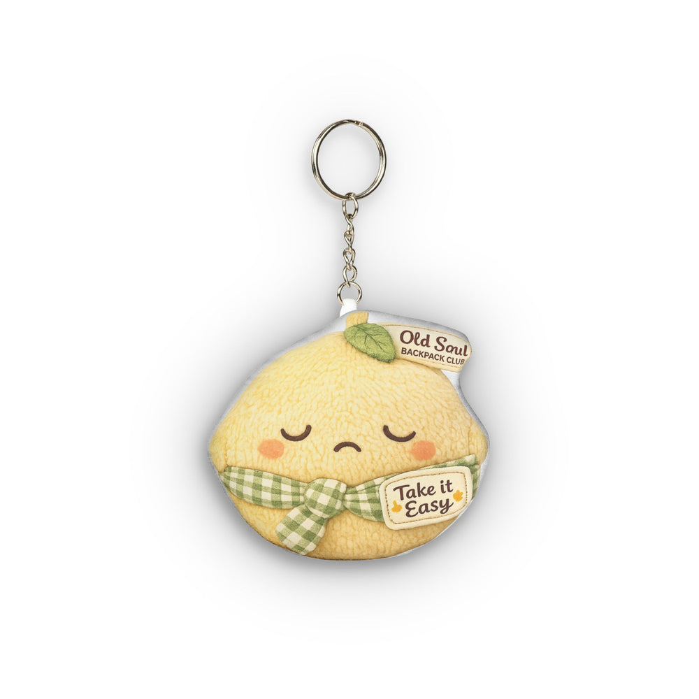 Mini Plush Keychain — Cute 'Take It Easy' Lemon Charm