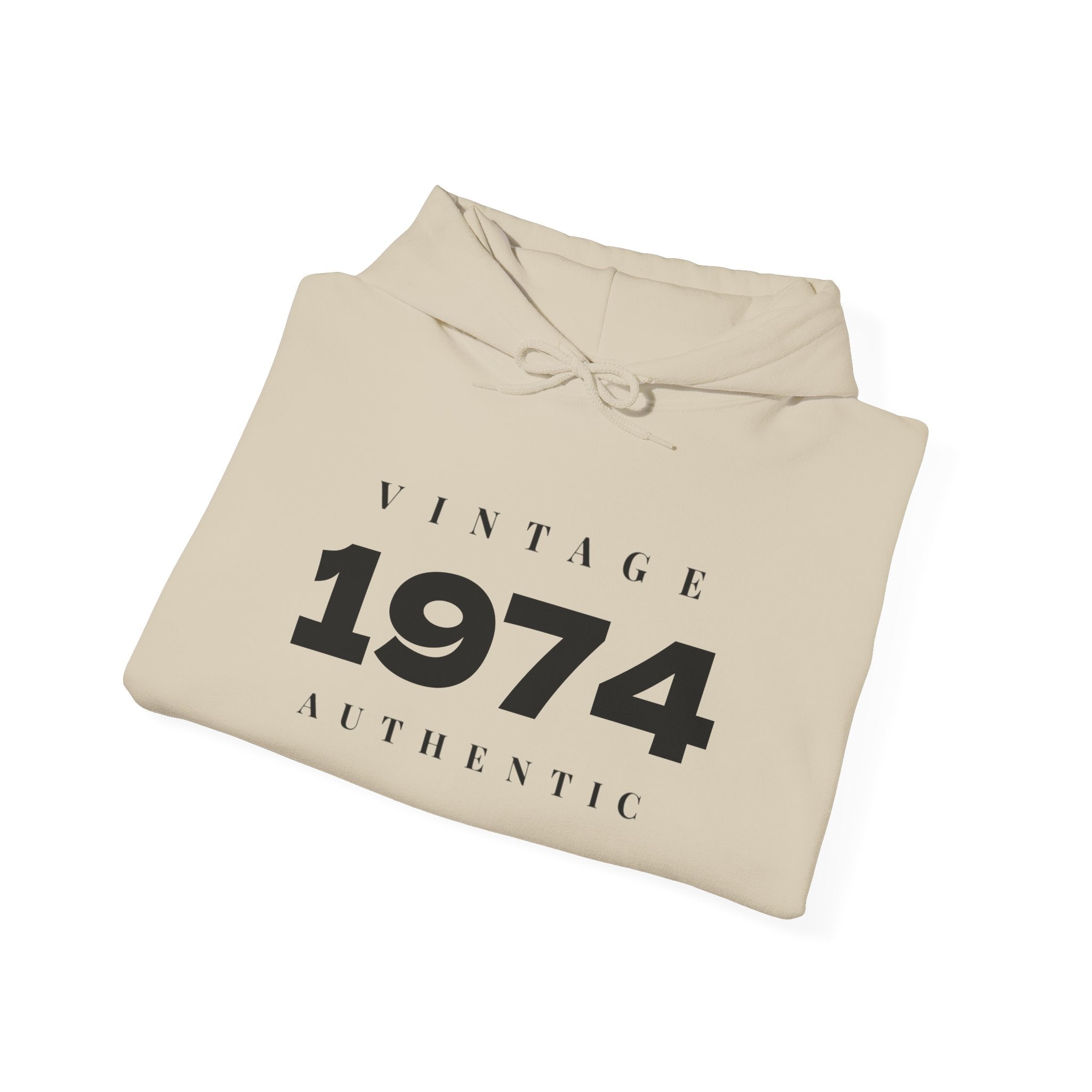 1974 Vintage Hoodie — Authentic Birthday Sweatshirt - Creations by Chris and Carlos