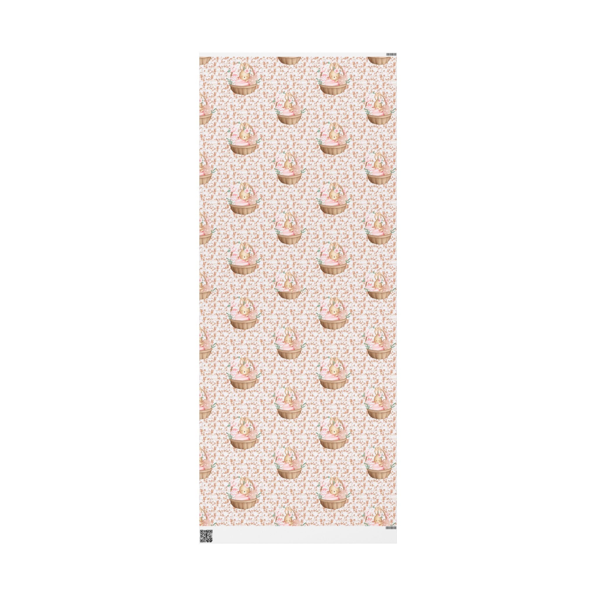 Easter Floral Bunny Wrapping Paper Roll — Cute Pastel Easter Gift Wrap - Creations by Chris and Carlos