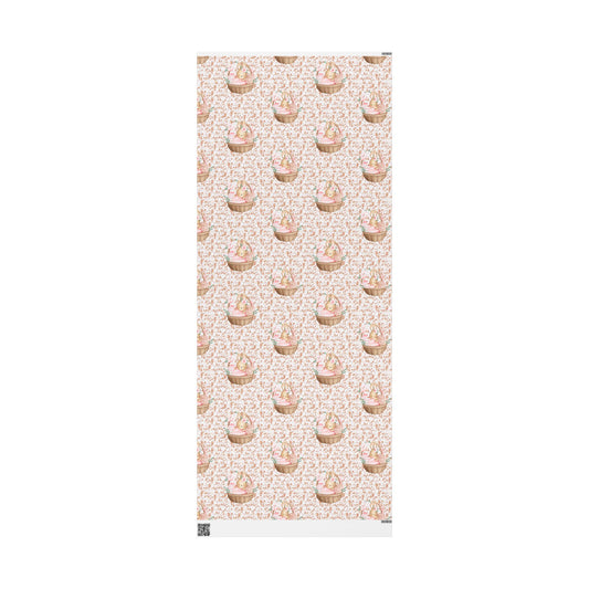 Easter Floral Bunny Wrapping Paper Roll — Cute Pastel Easter Gift Wrap - Creations by Chris and Carlos