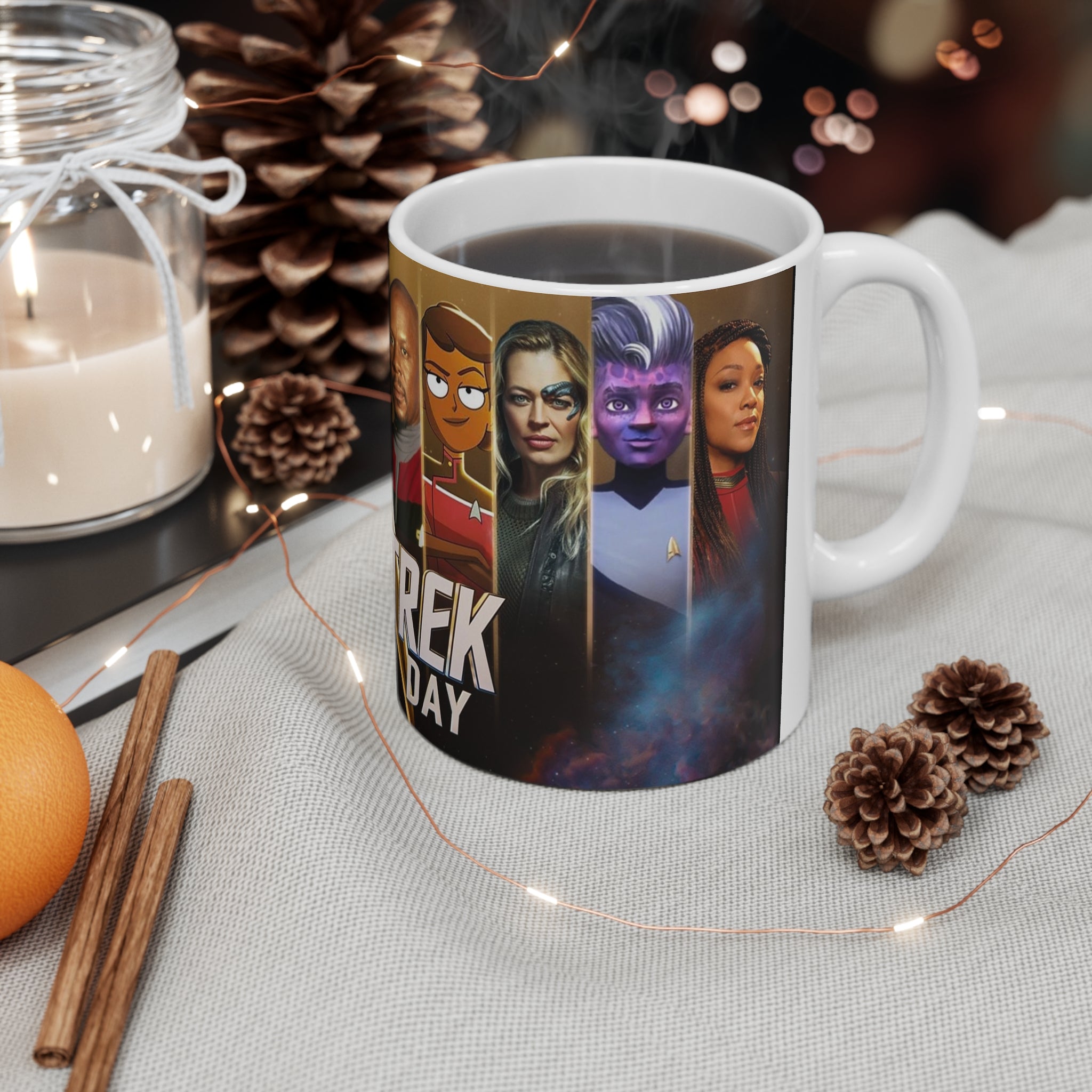 Star Trek Collection- USS Enterprise White Ceramic Mug - Creations by Chris and Carlos