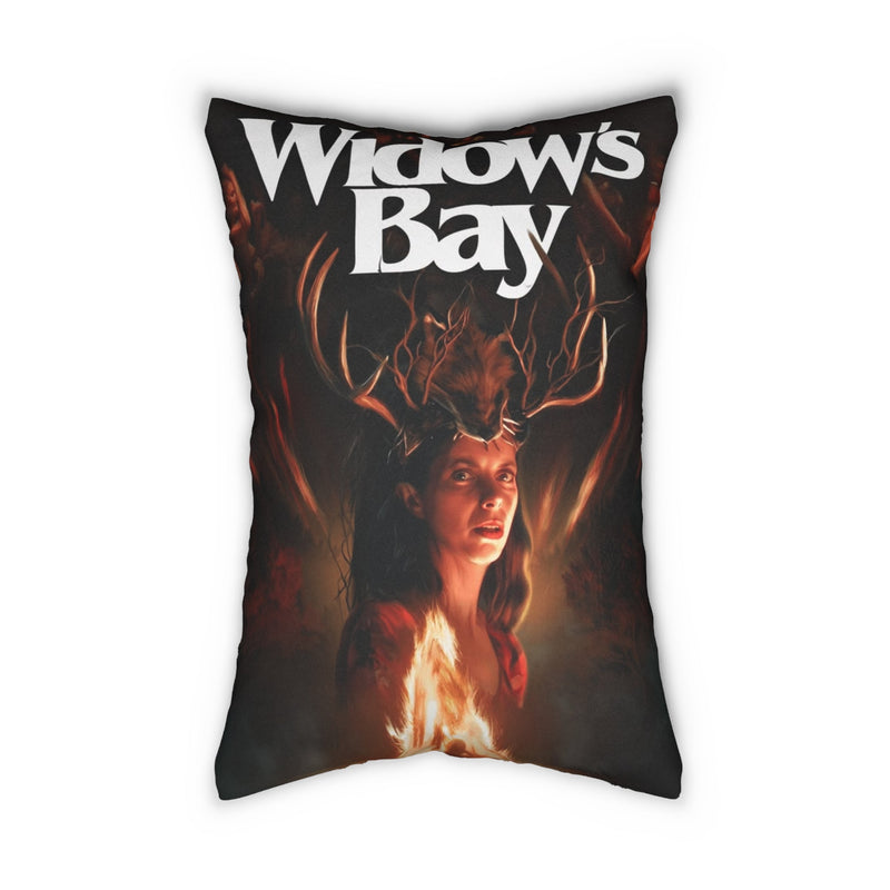 Widow's Bay Lumbar Pillow — Dark Fantasy Flame Goddess Decorative Pillow