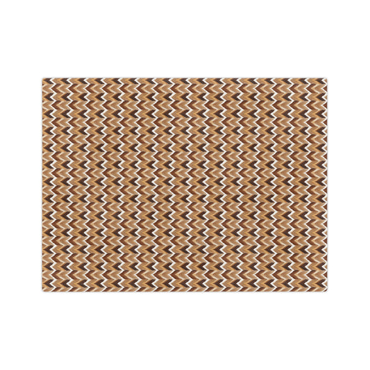 Chevron Knit Velvet Throw Blanket — Cozy Brown Microfiber Blanket - Creations by Chris and Carlos