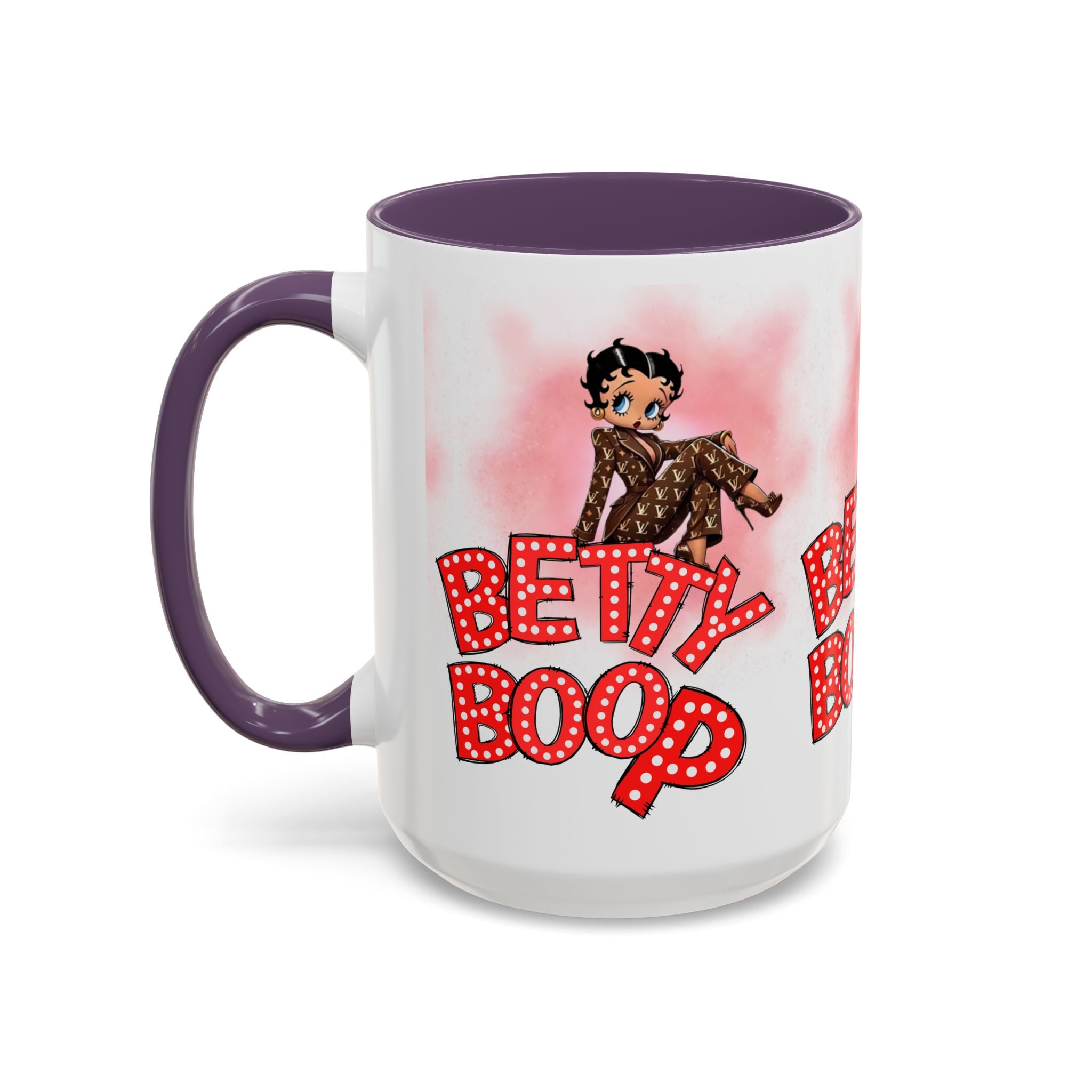 Betty Boop Pink Accent Coffee Mug — Retro Vintage Cartoon Tea Cup (11/15 oz) - Creations by Chris and Carlos
