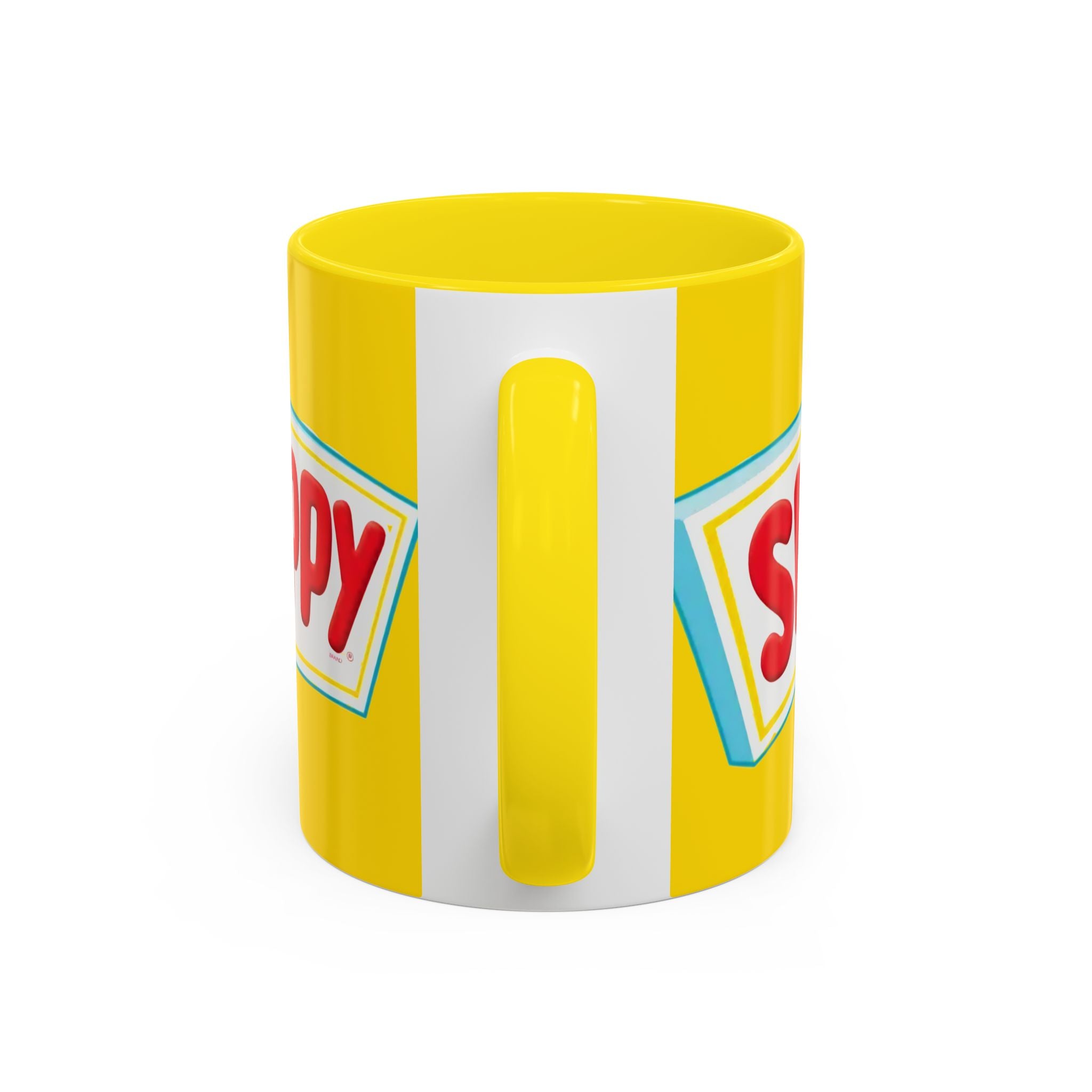 Skippy Retro Logo Coffee Mug — Yellow Accent Peanut Butter Inspired 11/15oz - Creations by Chris and Carlos