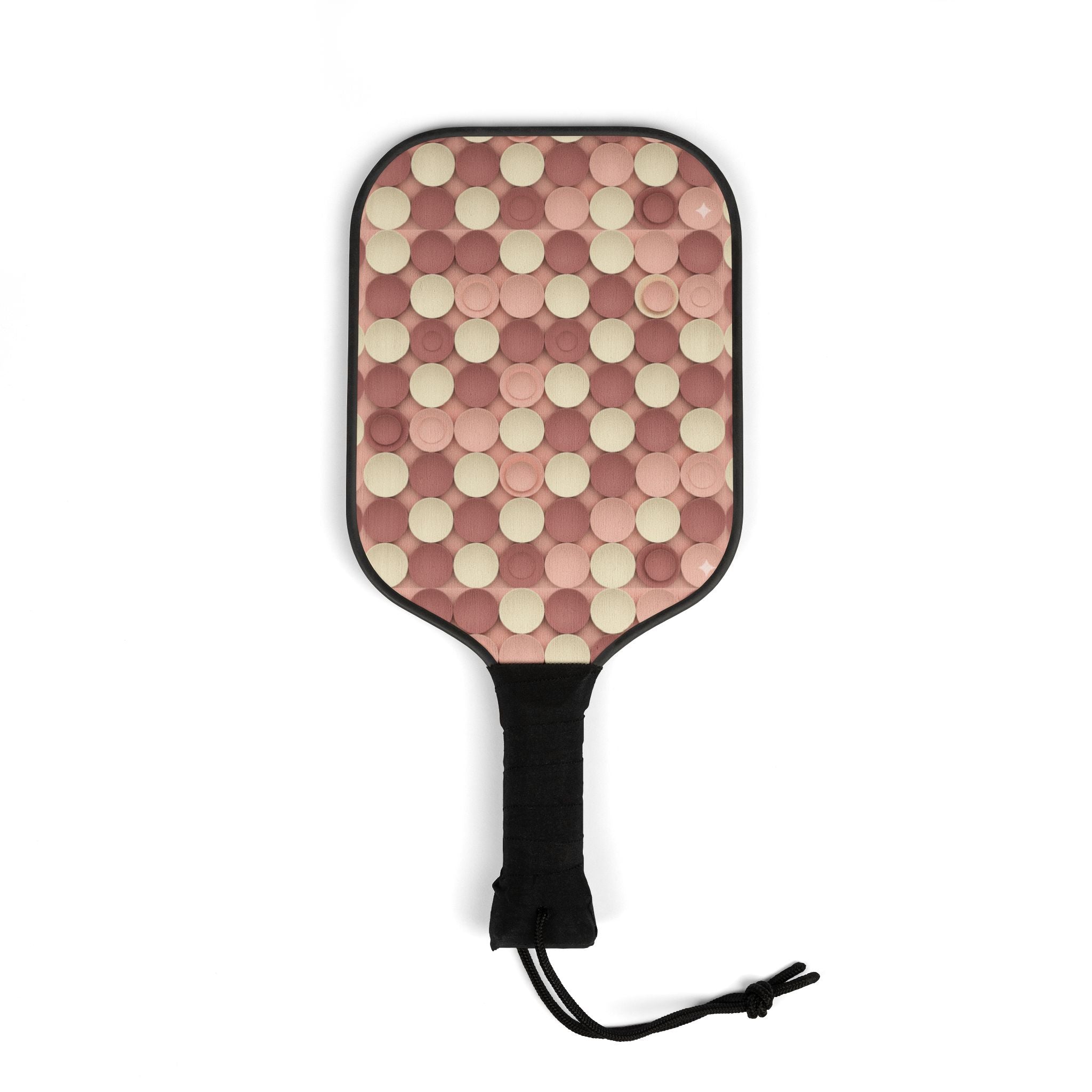 Prism Point Athletic Collection Pickleball Paddle Set — Retro Pink Patterned Paddles with Balls - Creations by Chris and Carlos