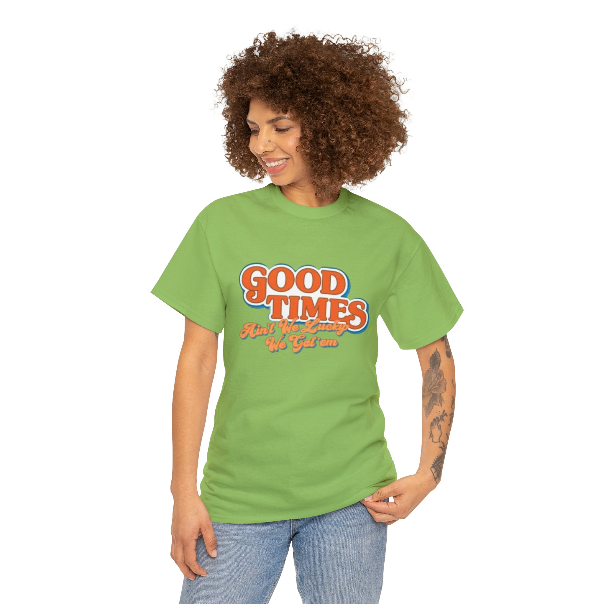 Good Times 70's TV Show- Unisex Heavy Cotton T-Shirt - Creations by Chris and Carlos